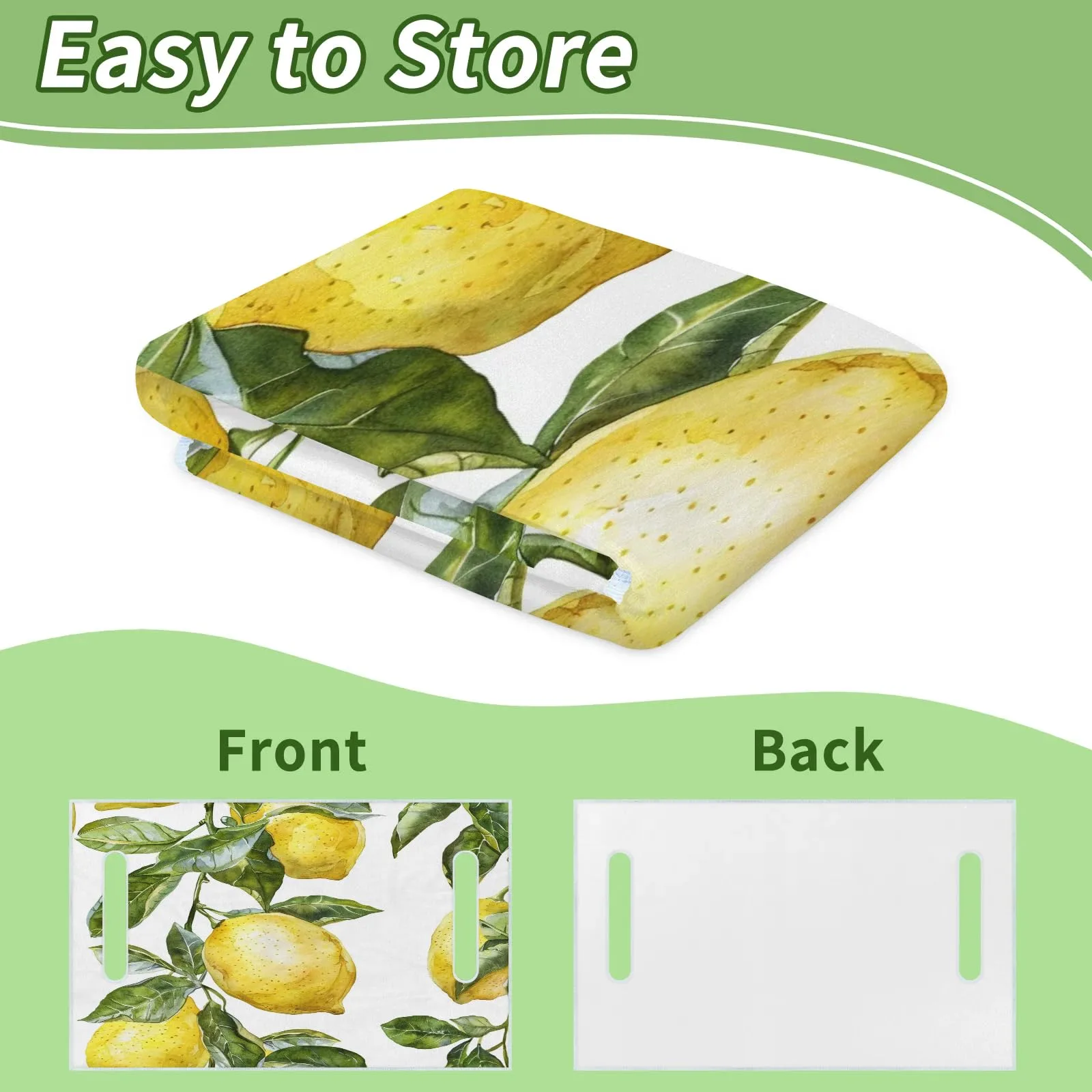 Tiveruda Lemon Fruit Golf Cart Seat Cover 51 x 31 in image 4