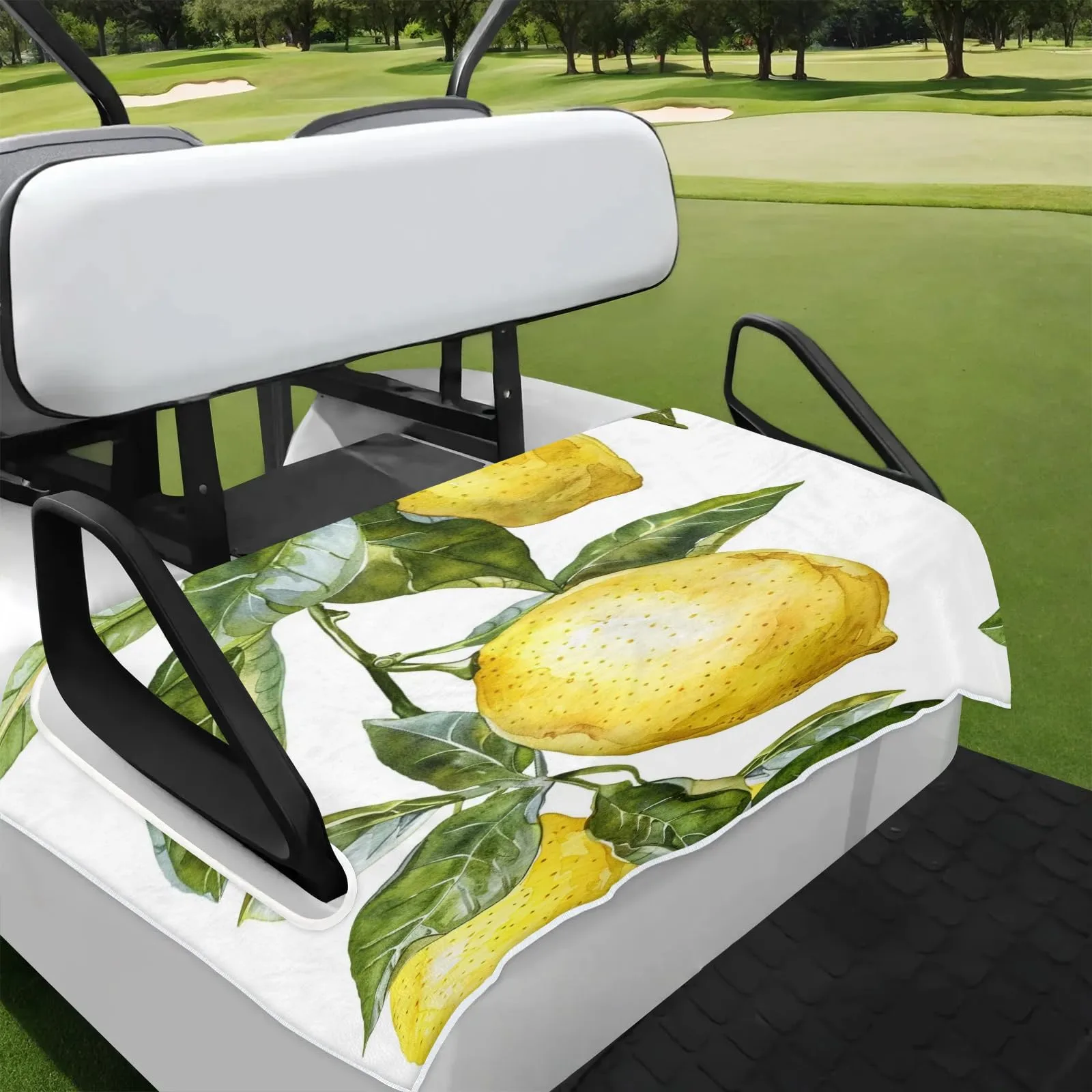 Tiveruda Lemon Fruit Golf Cart Seat Cover 51 x 31 in