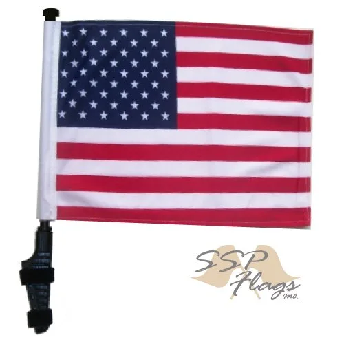 SSP Flags USA Golf Cart Flag with EZ On & Off Bracket