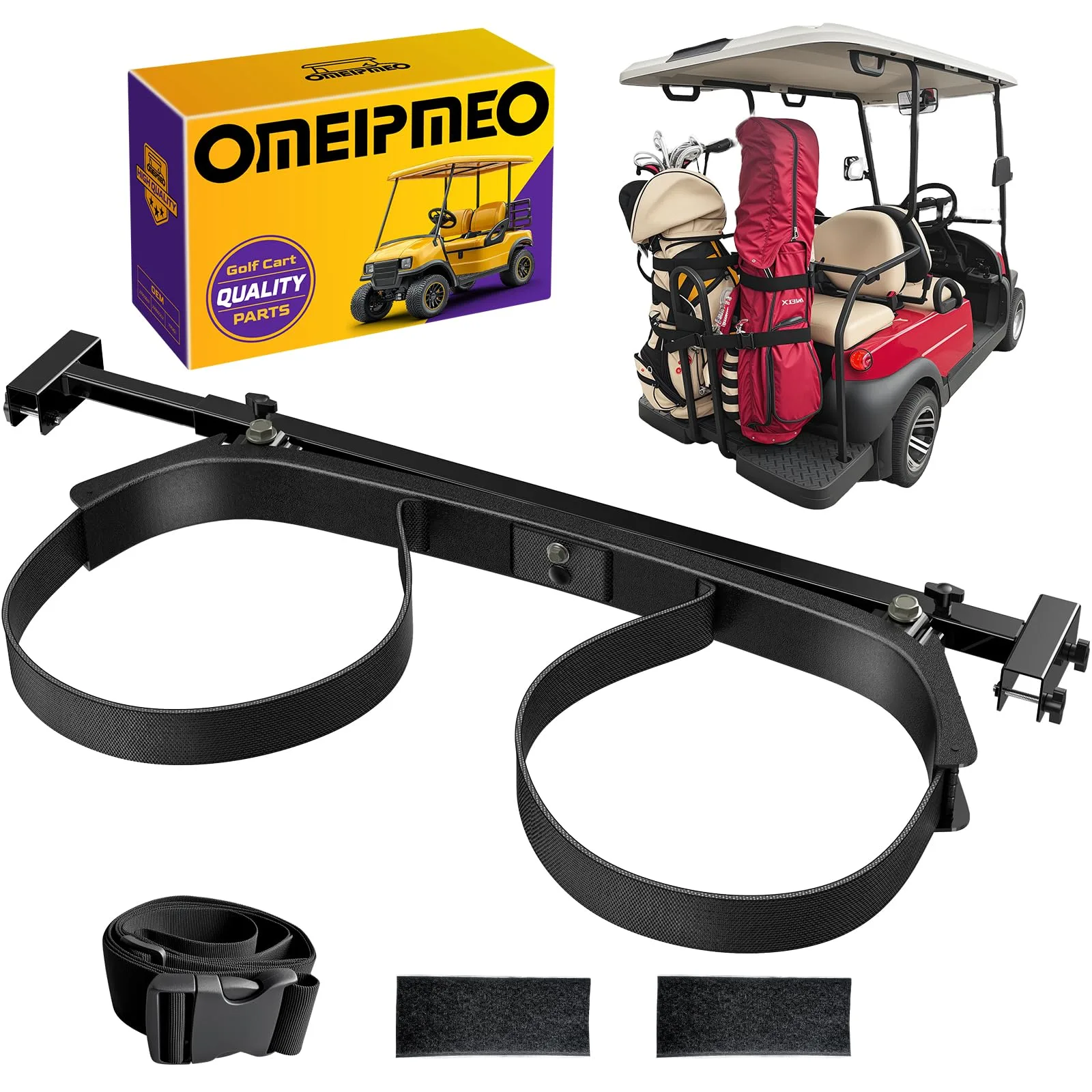 OMEIPMEO Adjustable Golf Cart Bag Holder Bracket