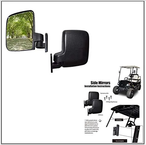 Huskey Golf Cart Wide-Angle Side Mirrors, Set of 2 image 2
