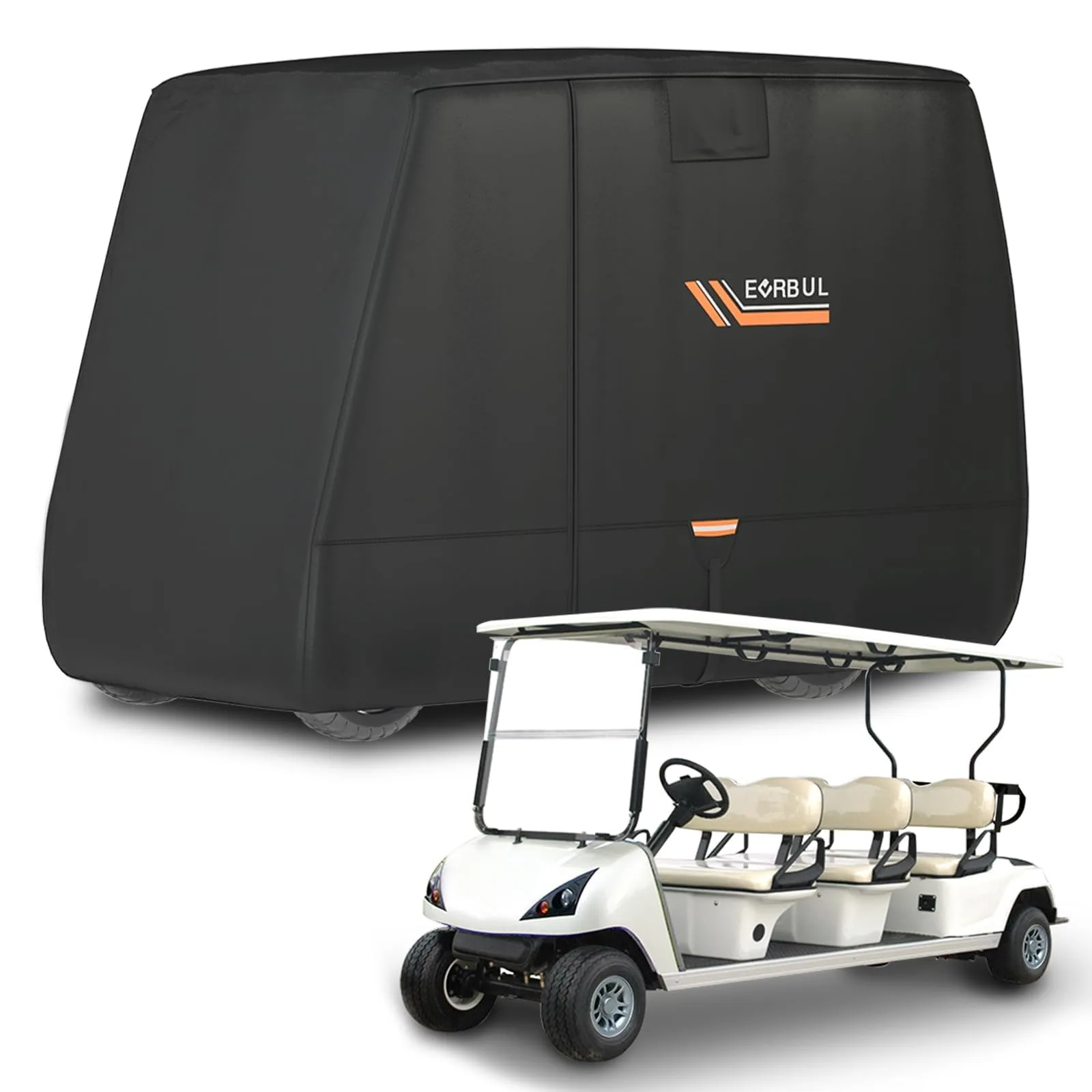 EVRBUL 420D Waterproof Golf Cart Cover 153x55x74.8 in — E-Z-GO / Club Car / Yamaha