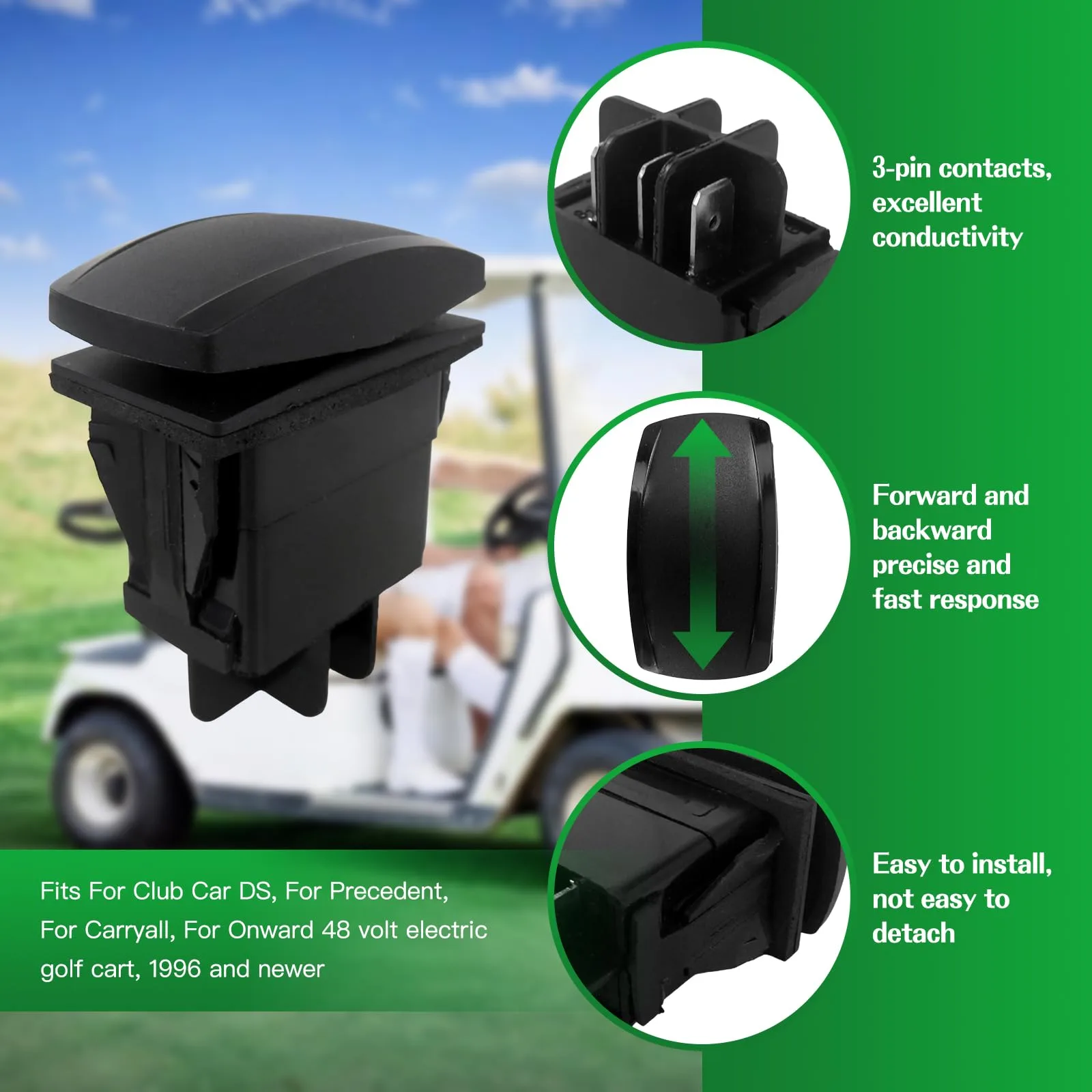 KOECTWYM Forward Reverse Switch for Club Car 48V Carts image 3
