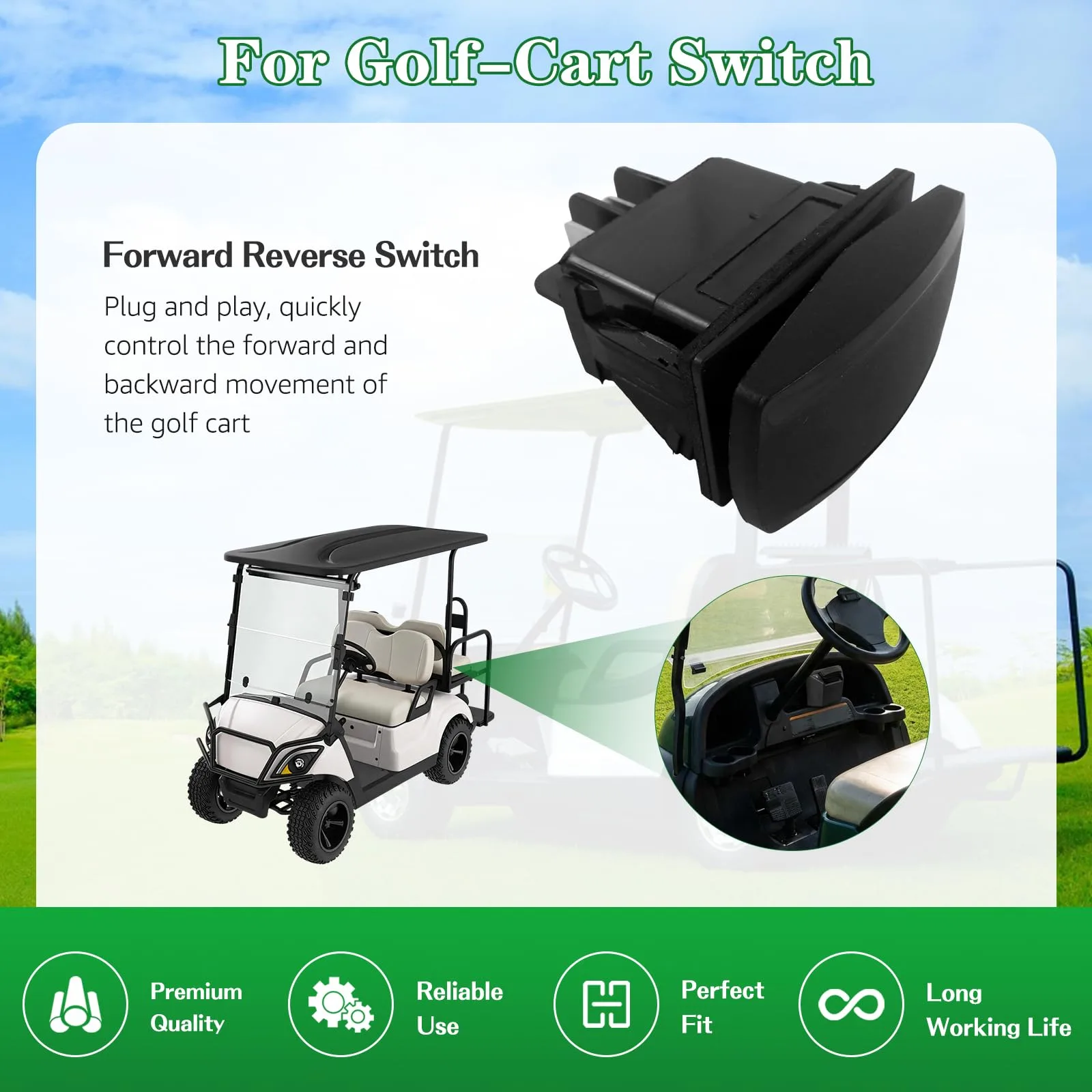 KOECTWYM Forward Reverse Switch for Club Car 48V Carts image 4