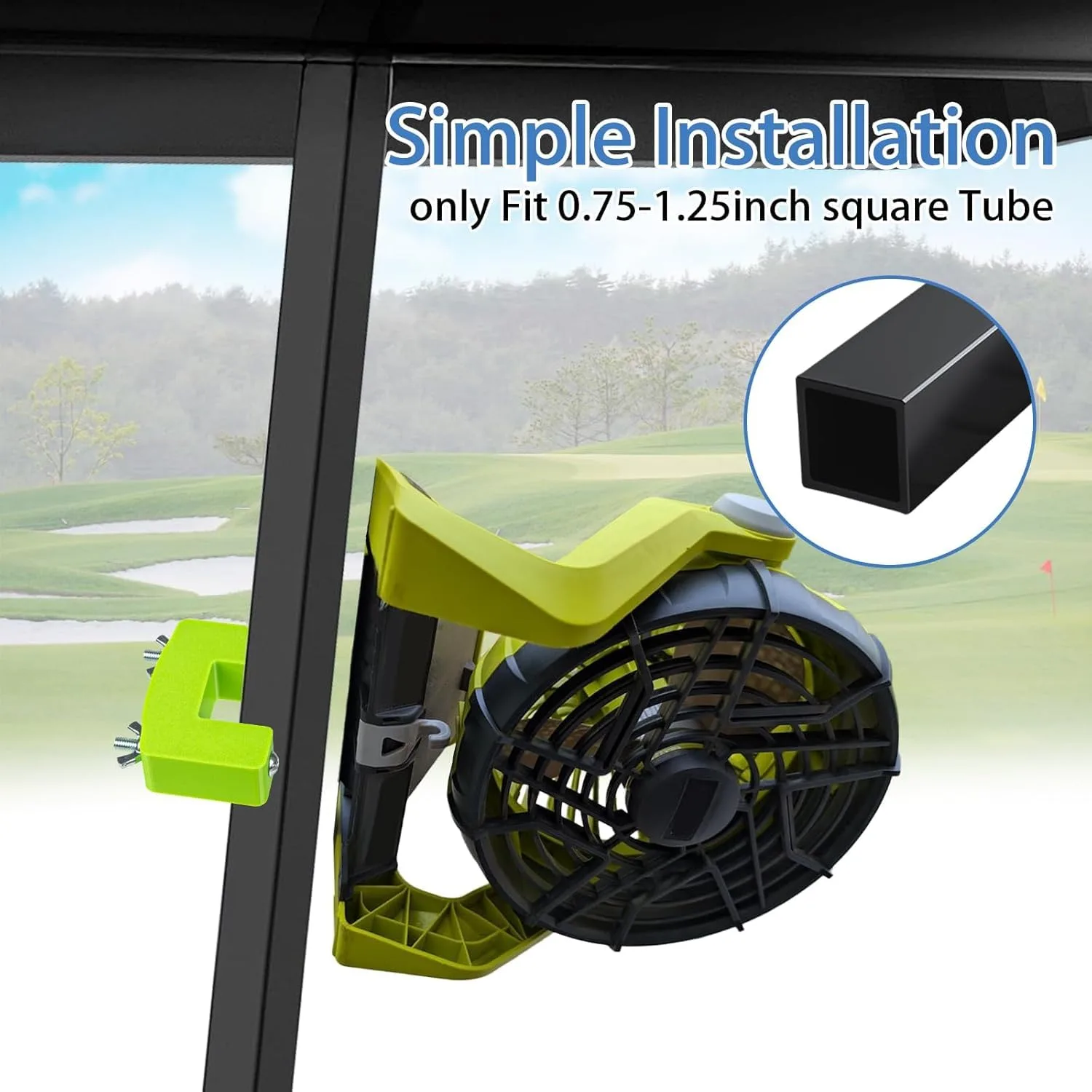 Golf Cart Fan Mounting Bracket for Ryobi PCL811 Fan image 3