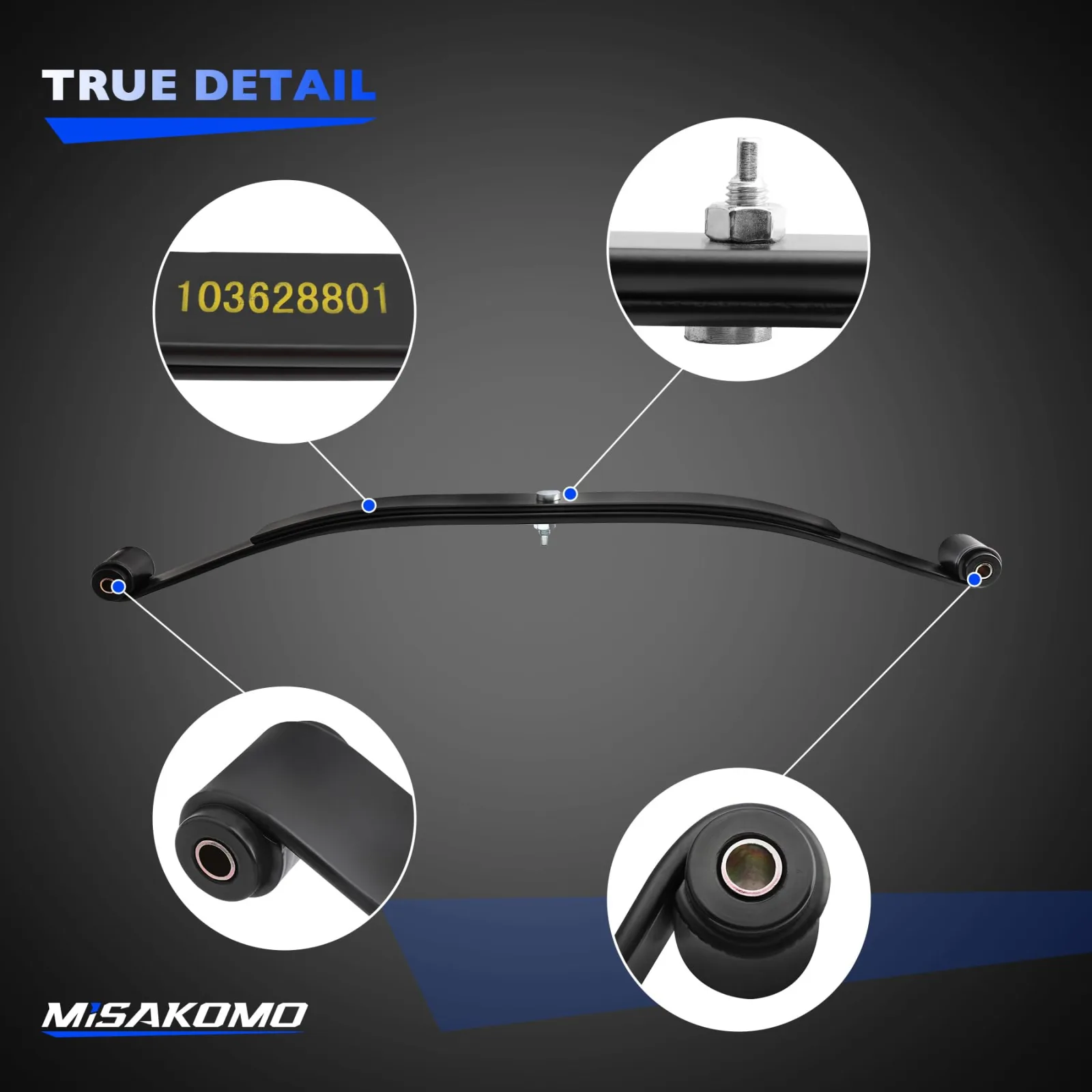 Misakomo Heavy Duty Front 2-Leaf Spring Kit for Club Car DS & Precedent image 4