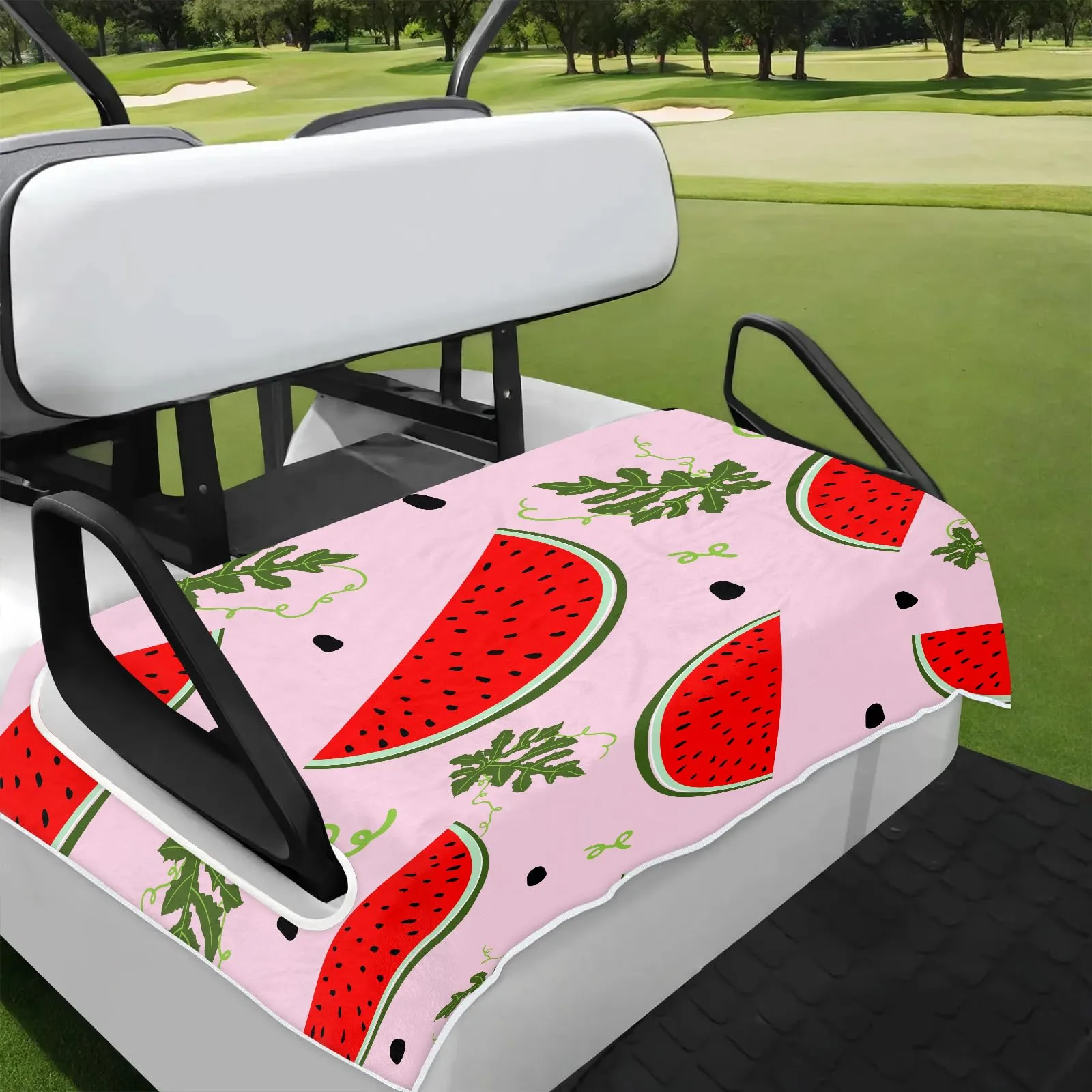 Tiveruda Watermelon Leaves Golf Cart Seat Cover