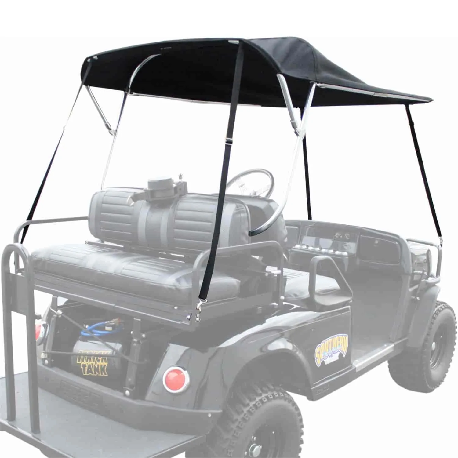Southern Rods & Parts Folding Golf Cart Top JST100BLK - Black image 3
