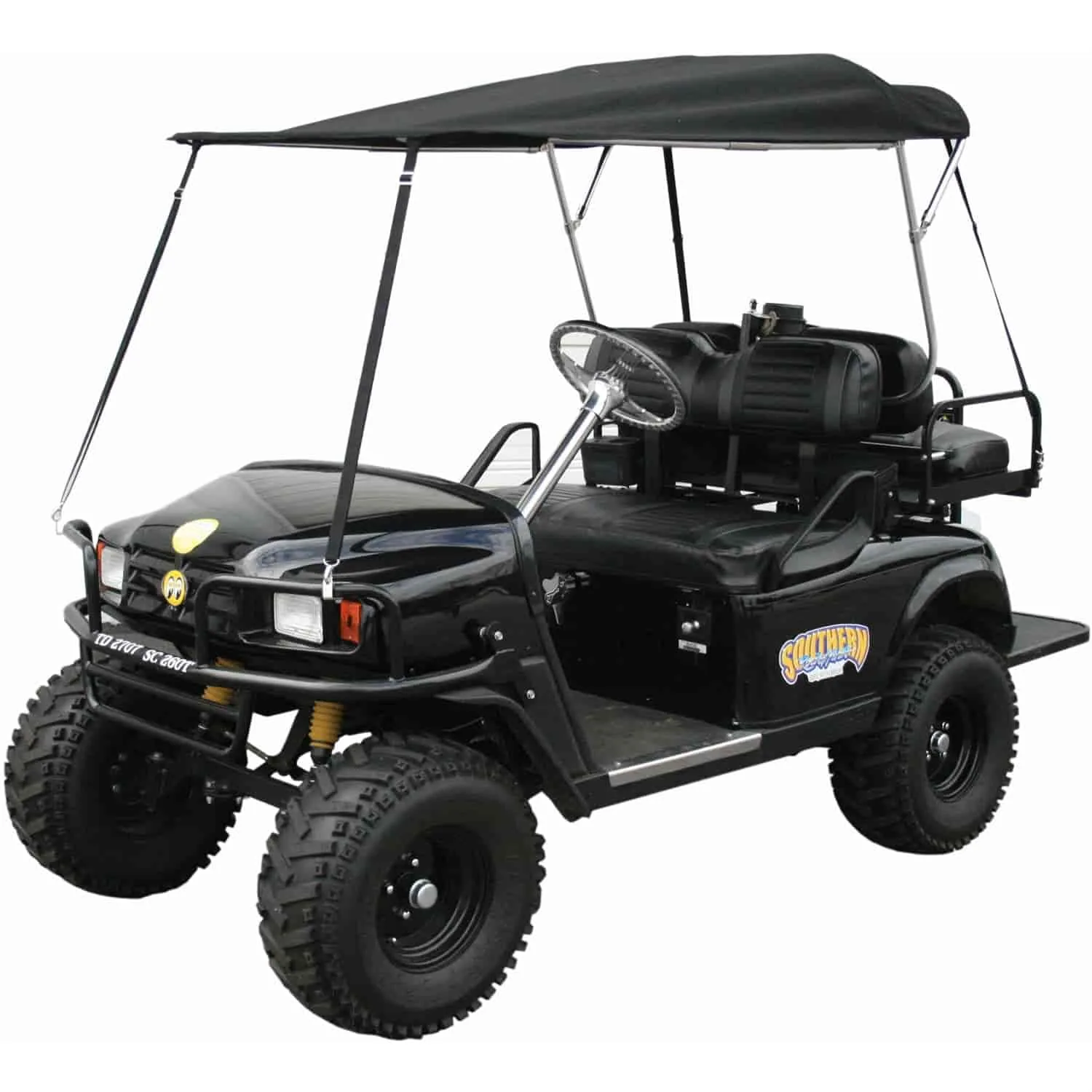 Southern Rods & Parts Folding Golf Cart Top JST100BLK - Black