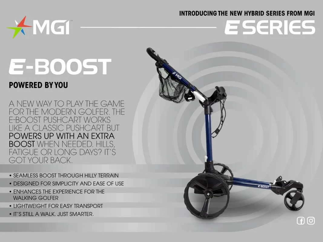 MGI E-Boost Electric Assist Push Golf Cart EBOOST-W image 2