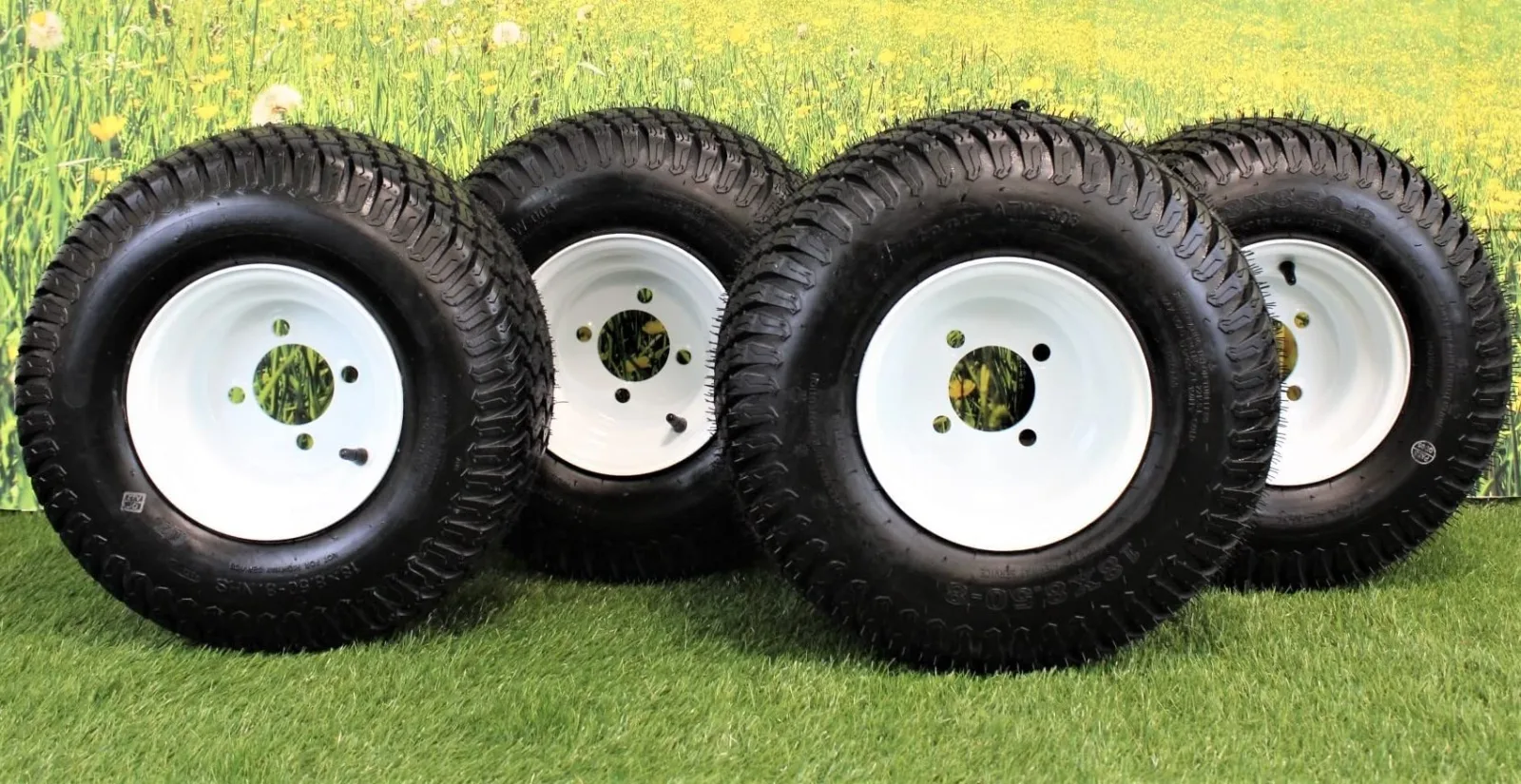 Antego ATW-003 18x8.50-8 Tire & 8x7 White Wheel Assembly Set A870110304188508-B4 image 4