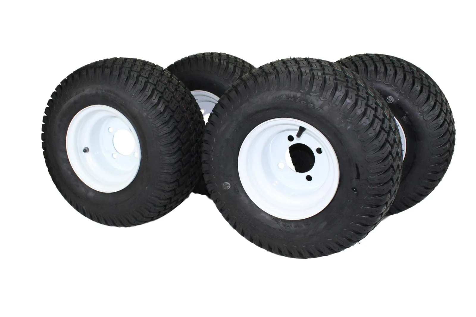 Antego ATW-003 18x8.50-8 Tire & 8x7 White Wheel Assembly Set A870110304188508-B4
