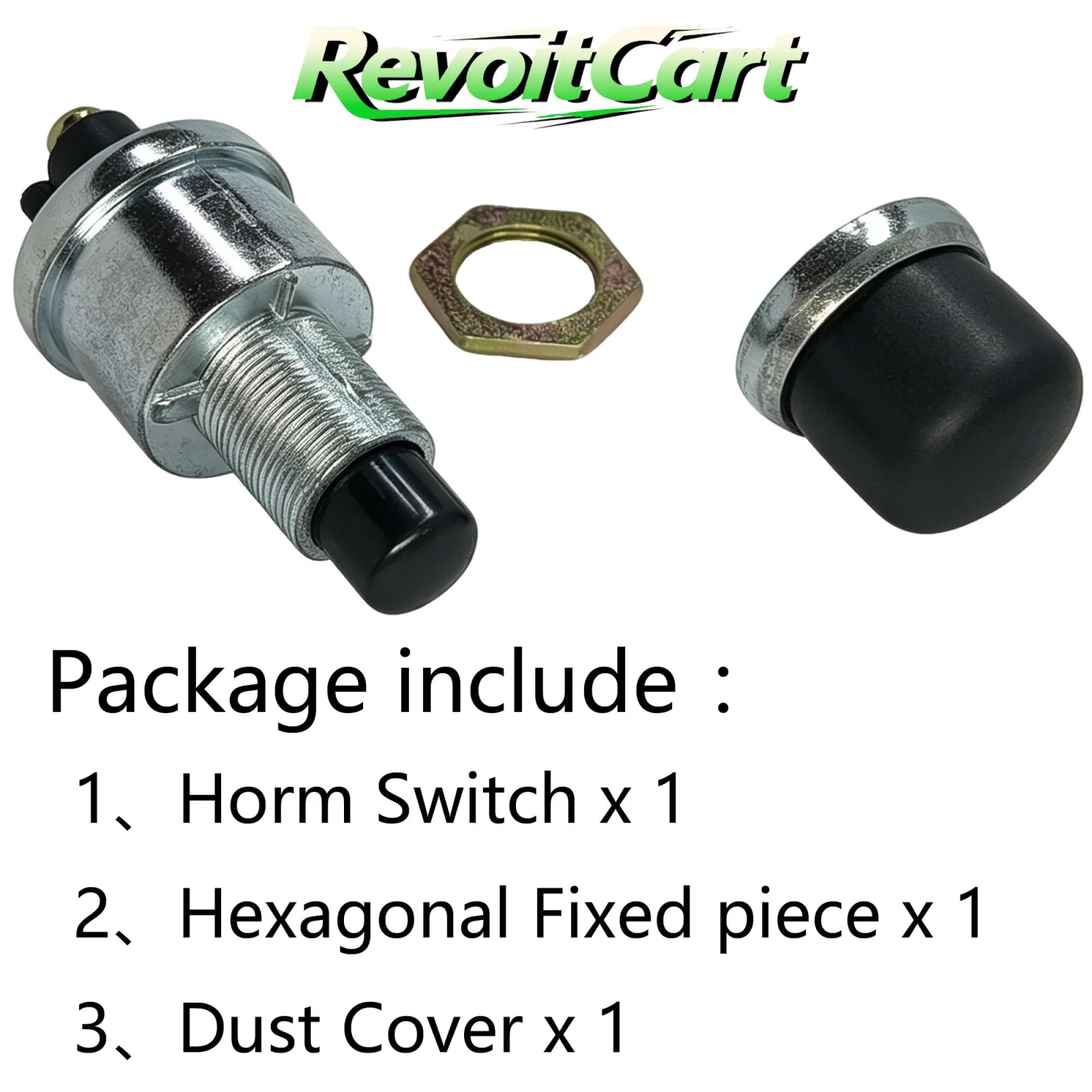 RevoitCart 12V Golf Cart Horn Switch with Dust Cover image 4