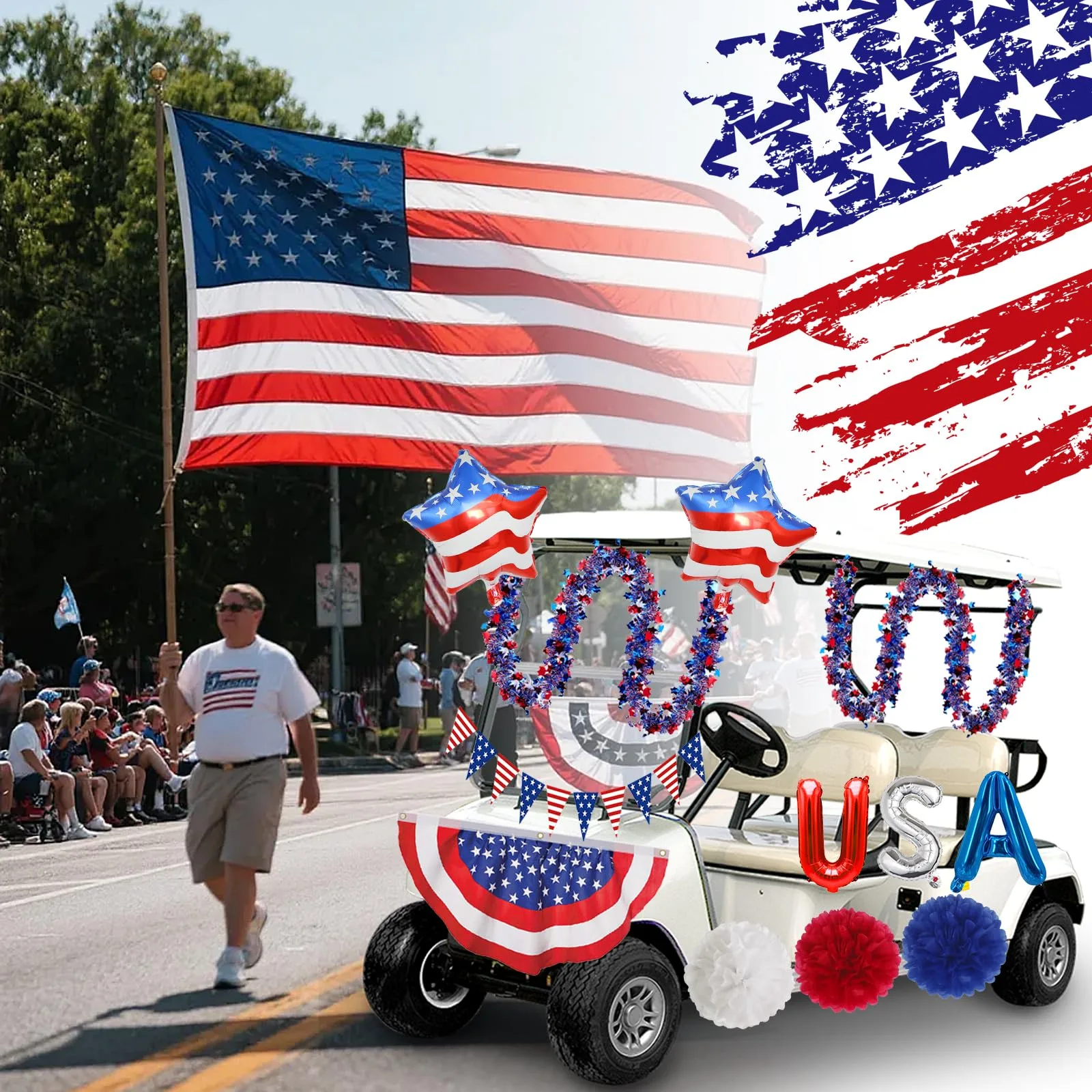 ERYIRANL 4th of July Golf Cart Decorations Kit GEFCZS01 image 4
