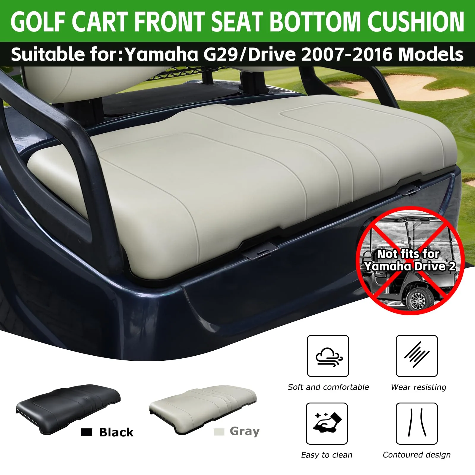 Shu-Ran Front Seat Bottom for Yamaha G29/Drive 2007-2016 image 2