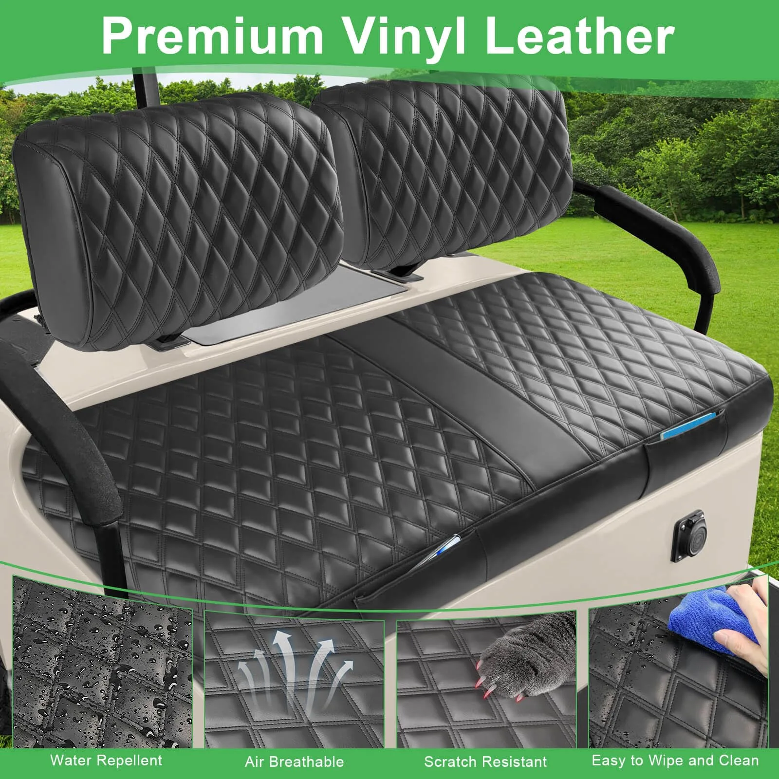 Cartalia G22SC474 Front Seat Covers for Yamaha Golf Carts image 4