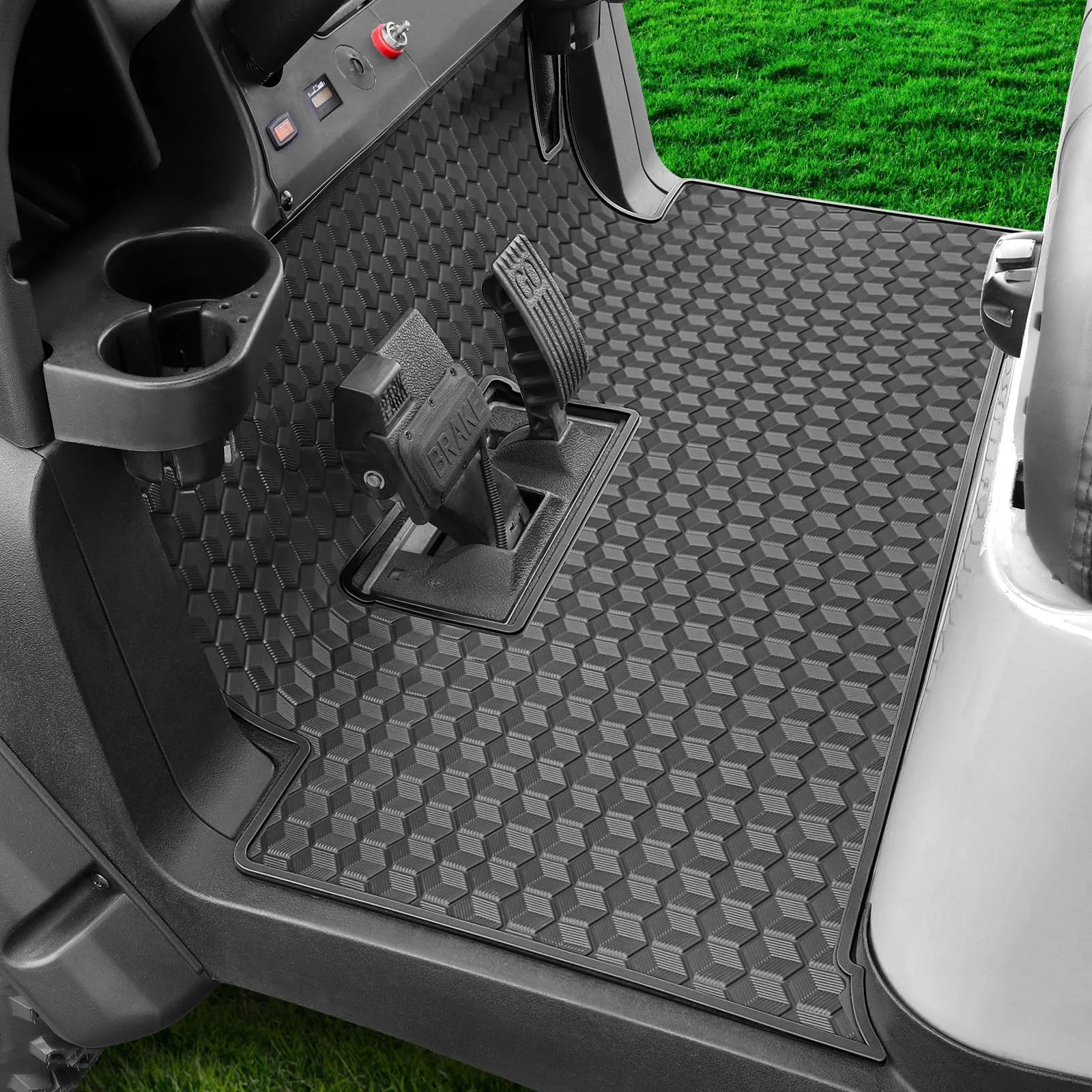 iLSKW Rubber Full-Coverage Floor Mat for Club Car Precedent (2004–2025)