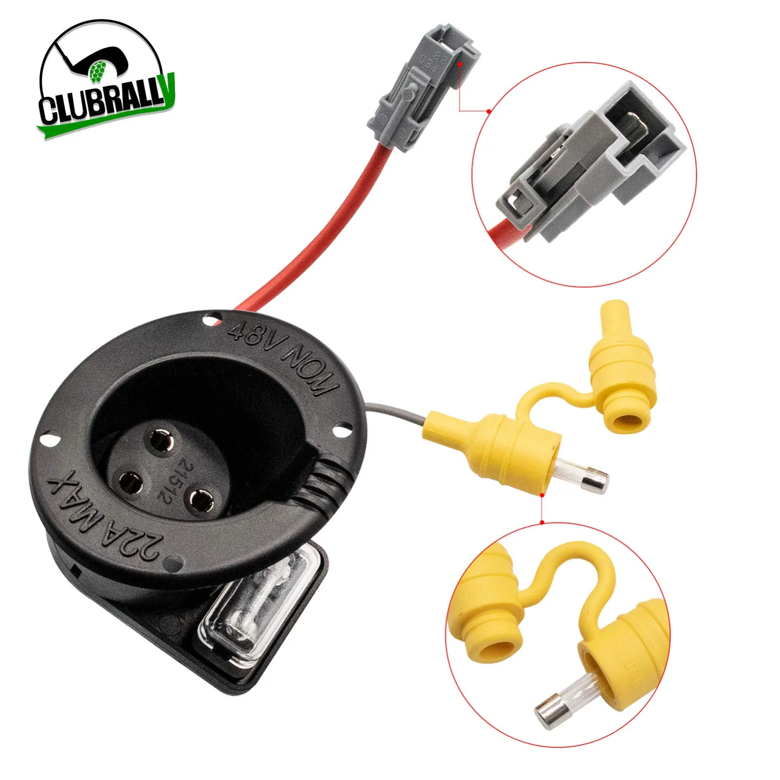CLUBRALLY Club Car Charger Receptacle Fuse Kit CB-131 image 3