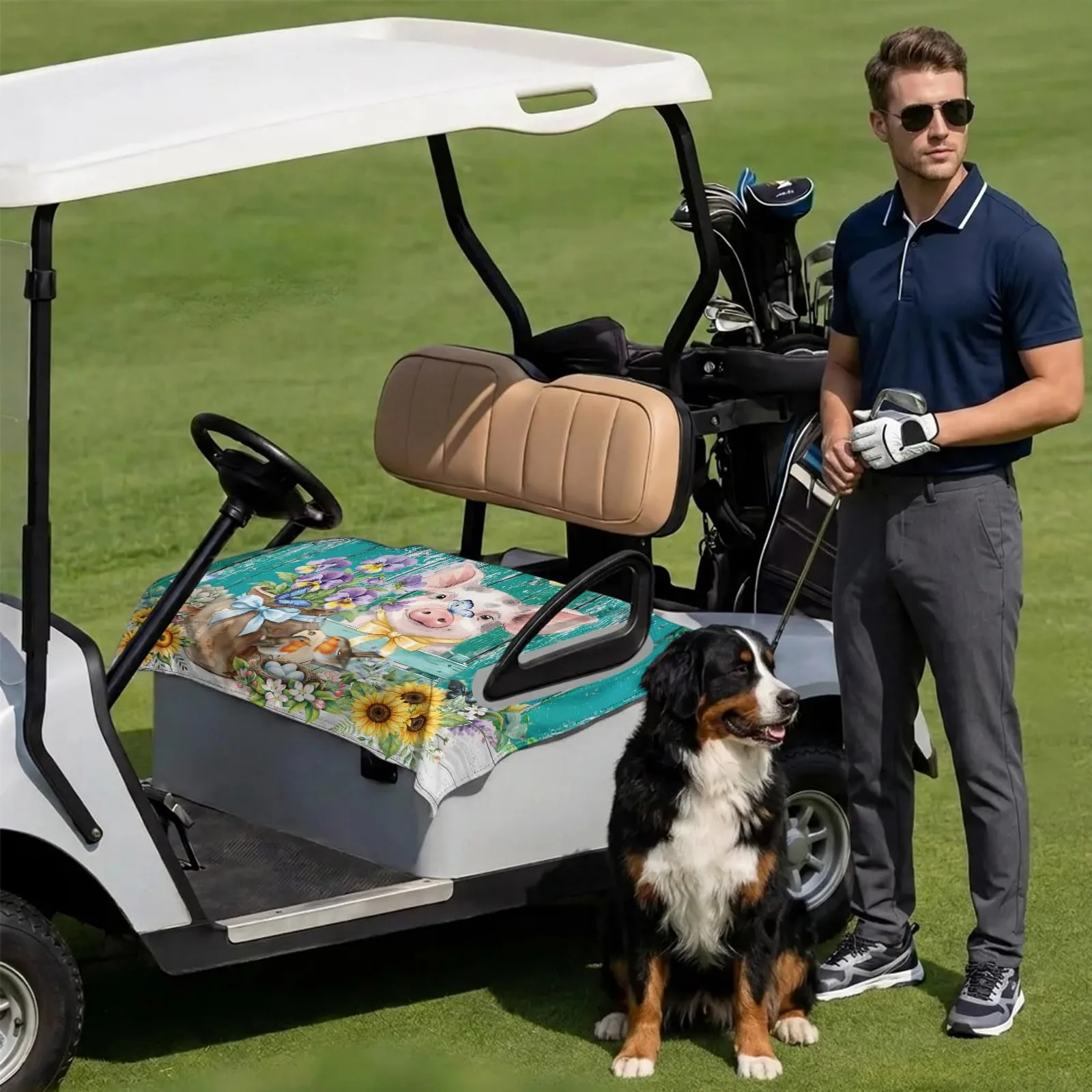 DecorLovee Golf Cart Seat Cover for 2-Seater Carts image 3