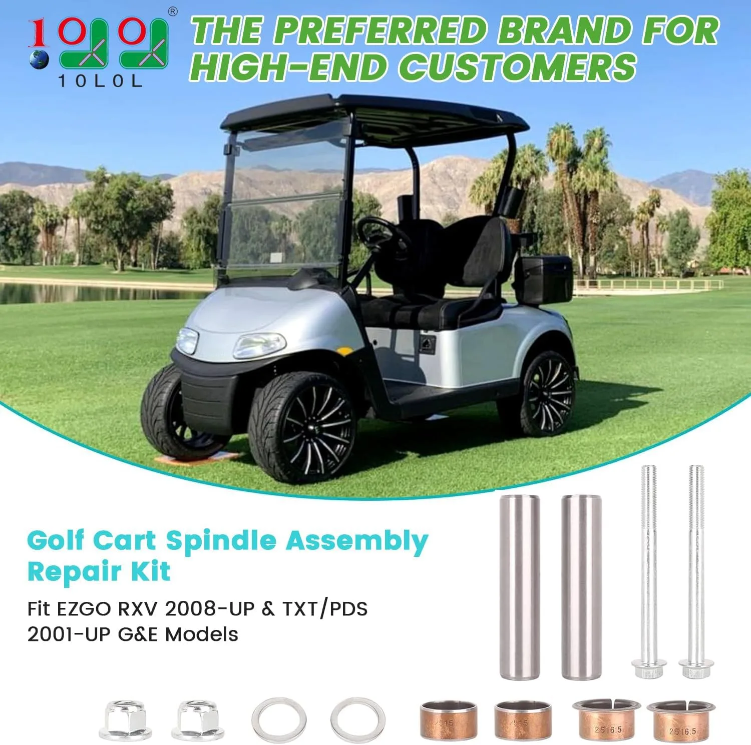 10L0L Spindle Repair Kit for E-Z-GO RXV and TXT/PDS image 2