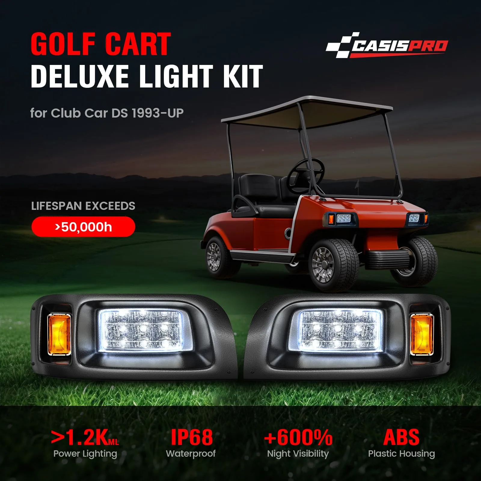 CASISPRO 12V LED Light Kit for Club Car DS 1993+ image 2