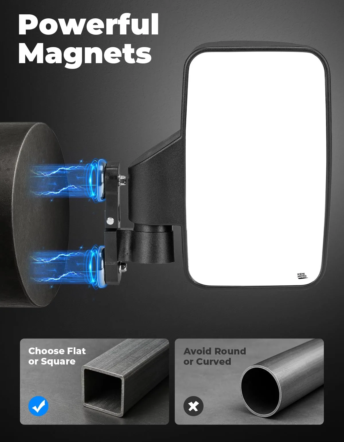 KEMIMOTO Magnetic Golf Cart Side Mirror image 2
