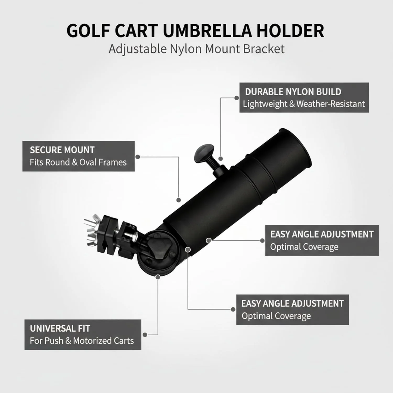 Syyavrrta Adjustable Golf Cart Umbrella Holder Mount 790503 image 4