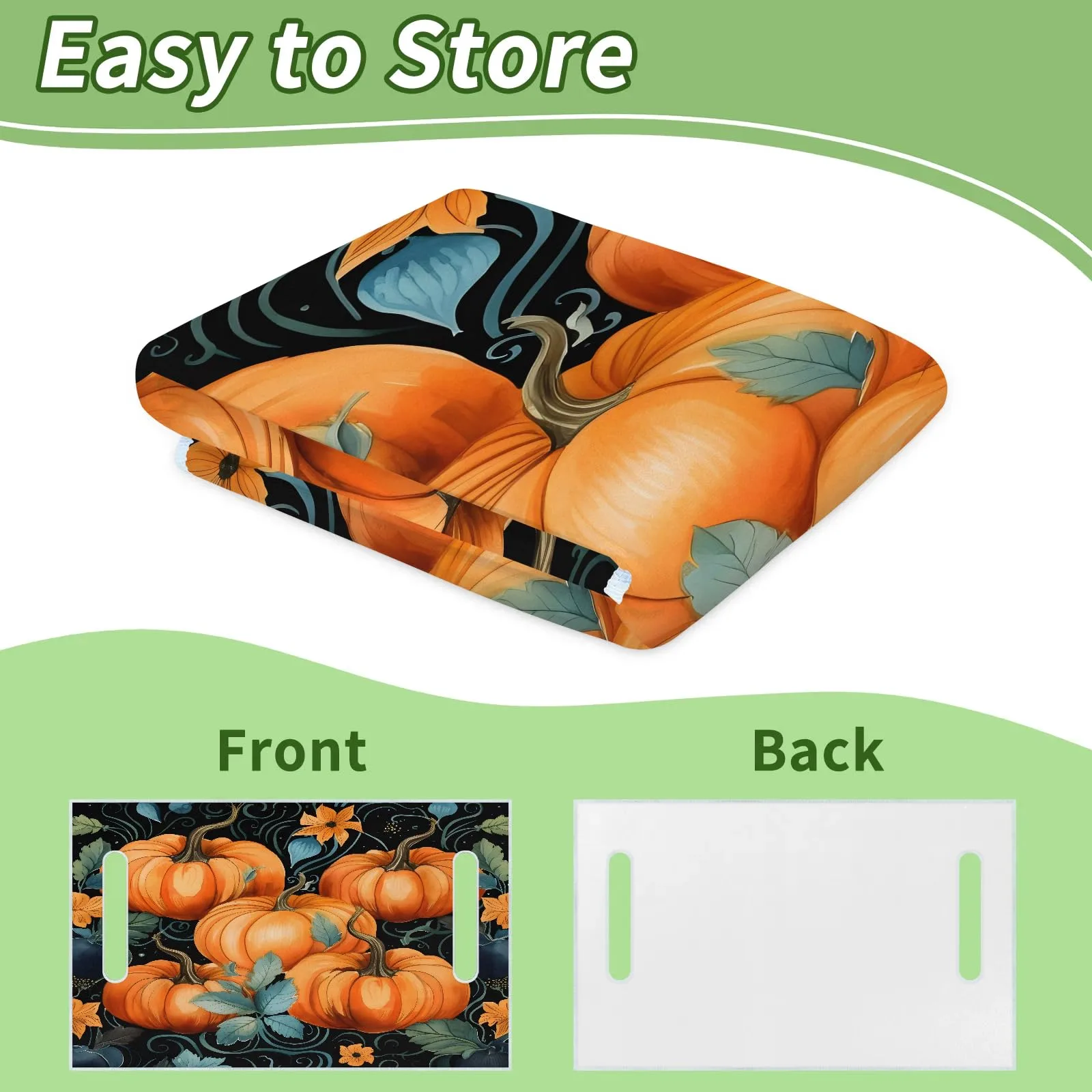 Tiveruda Watercolor Pumpkin Golf Cart Seat Cover image 4