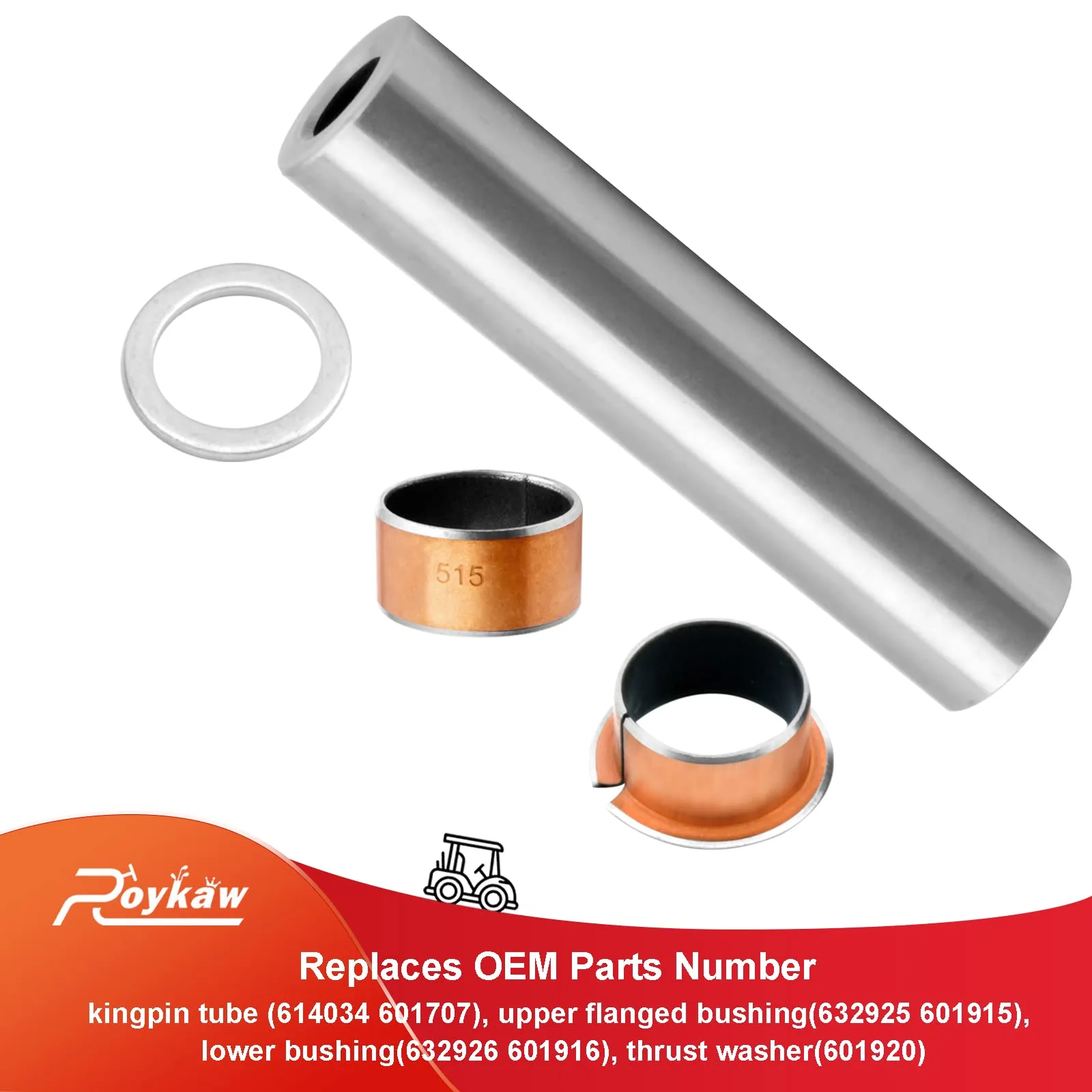 Roykaw King Pin Spindle Bushing Kit — MPN 601707 image 3