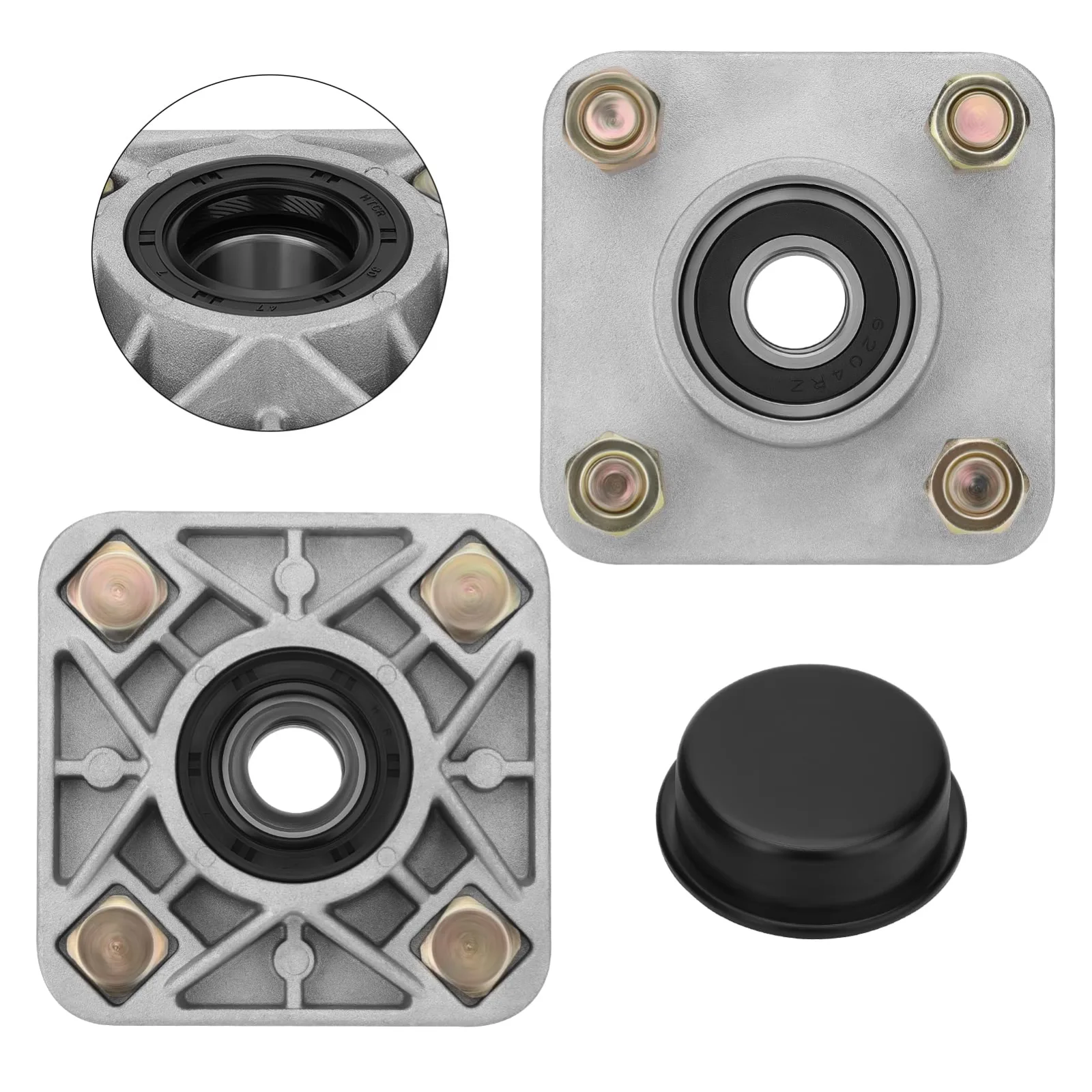 JAVIK Front Wheel Hub and Dust Cover Set for Yamaha Golf Carts image 3