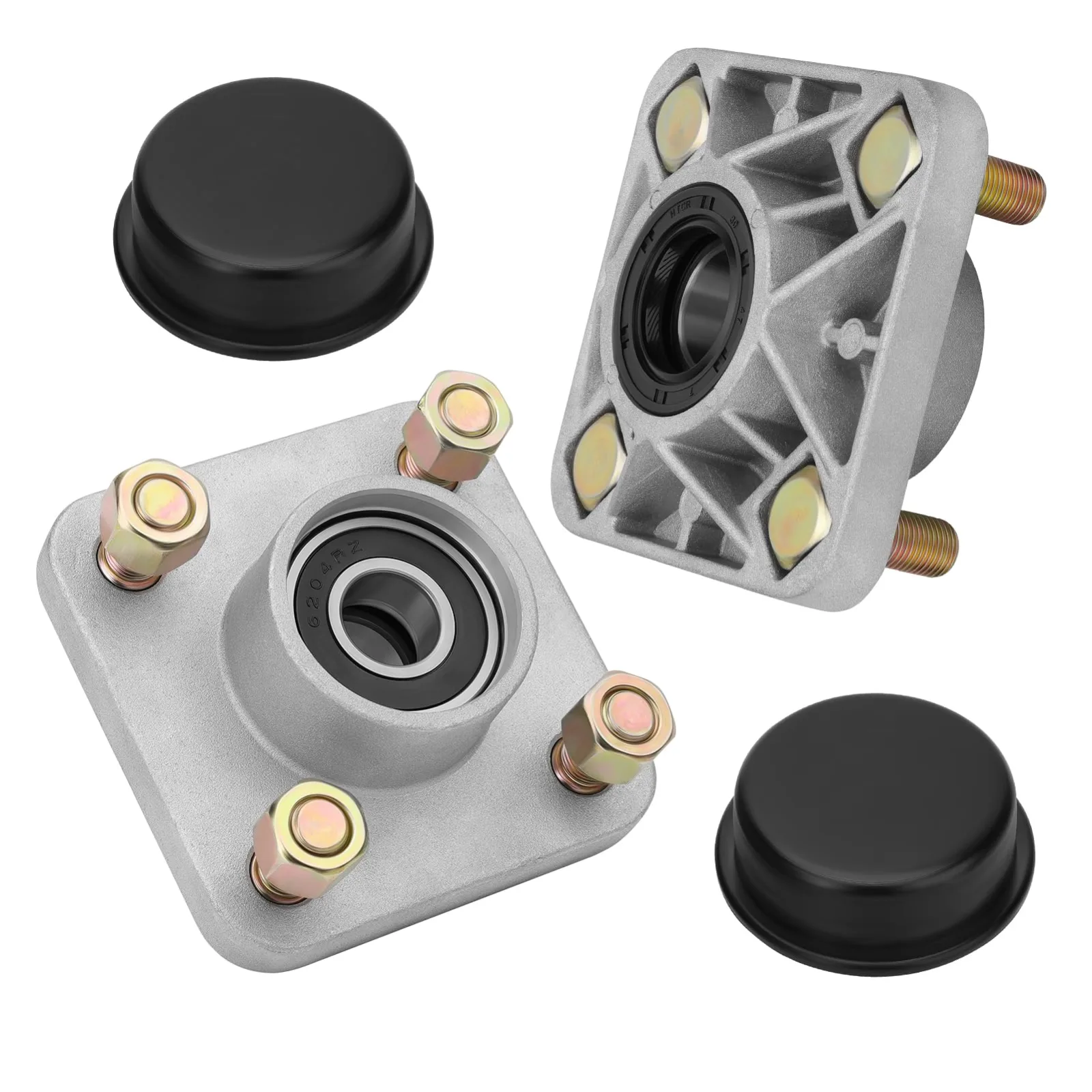 JAVIK Front Wheel Hub and Dust Cover Set for Yamaha Golf Carts