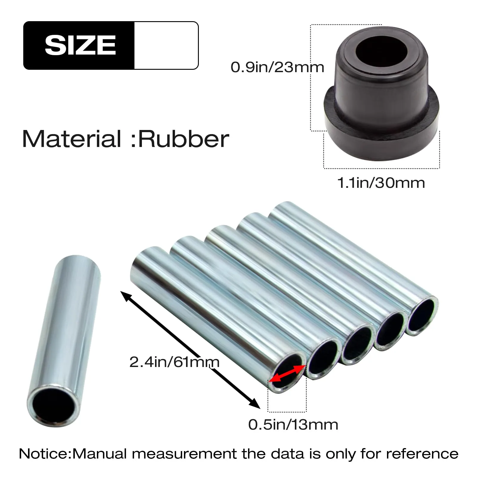 VIKKSAER Rear Leaf Spring Bushings for Club Car DS & E-Z-GO TXT image 2