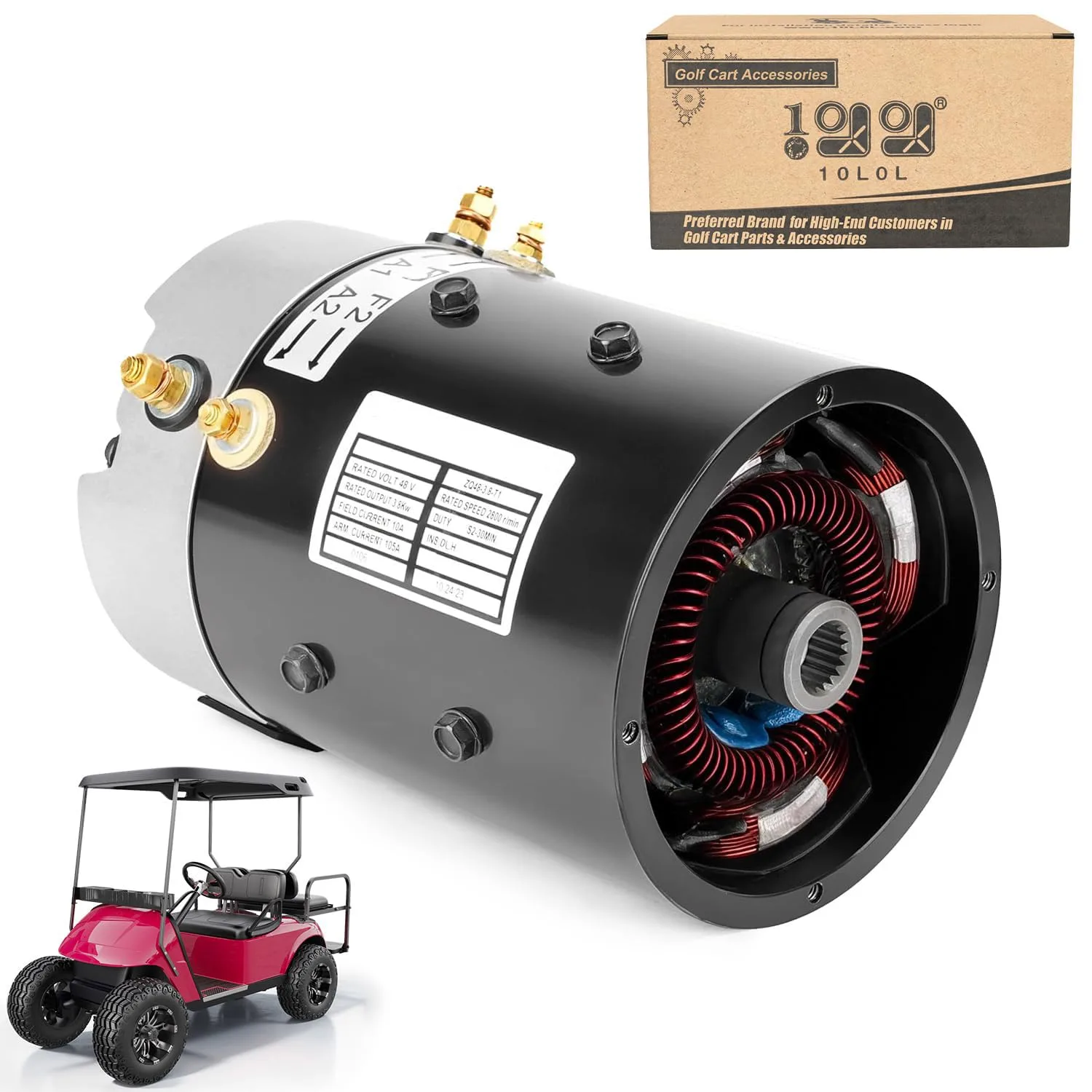 10L0L 48V Electric Motor for E-Z-GO TXT and Freedom