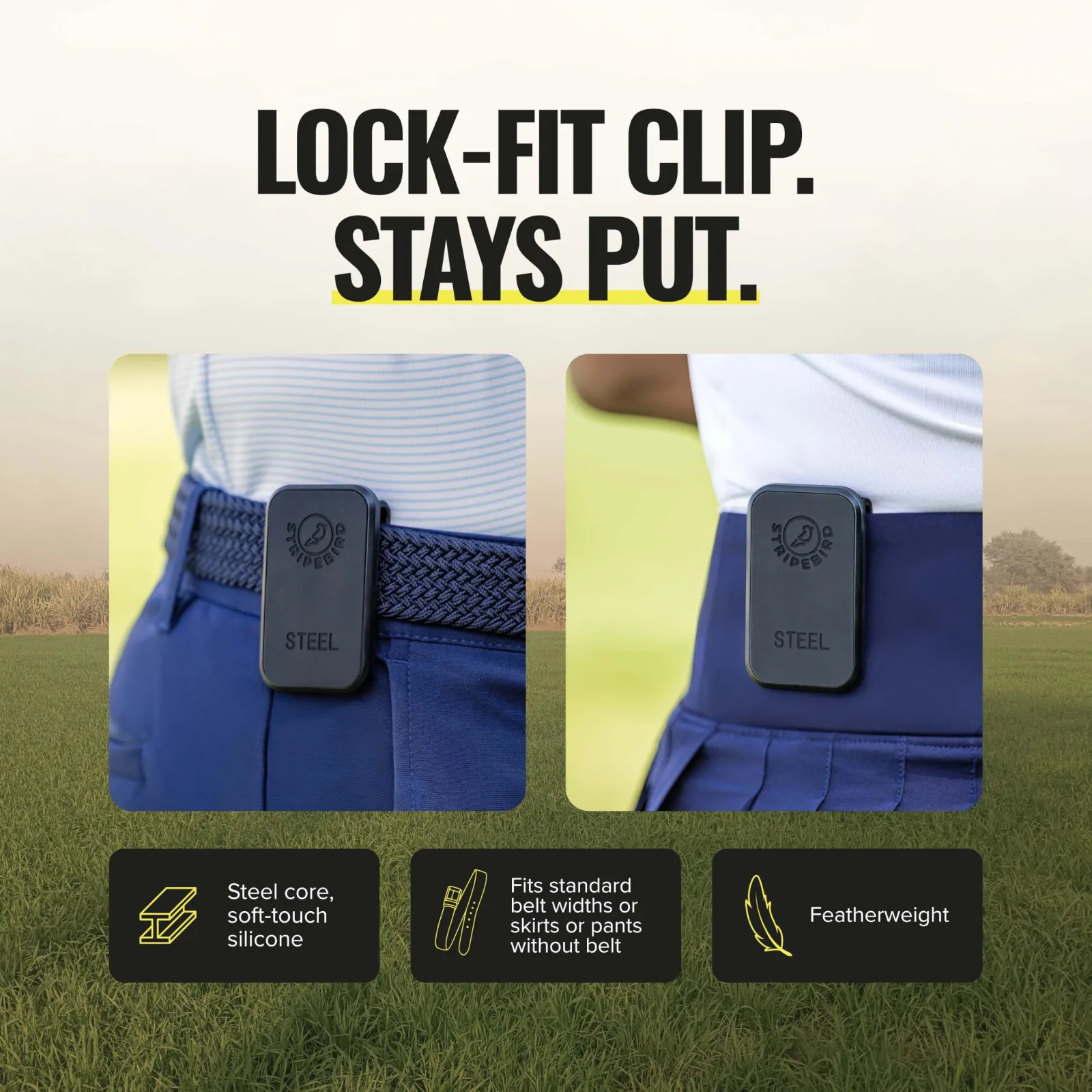 Stripebird Golf Belt Mount 2.0 Steel Clip image 3
