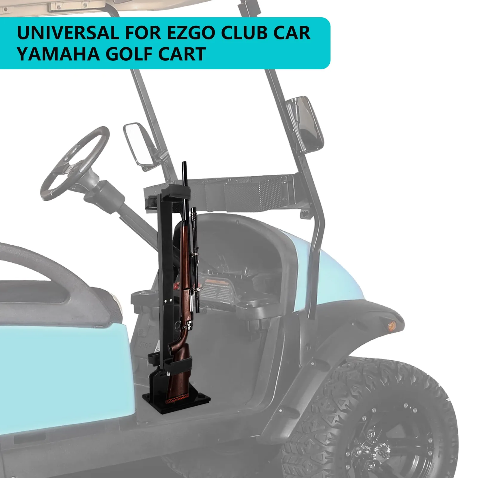10L0L Adjustable Golf Cart Gun Rack for Two Guns image 2