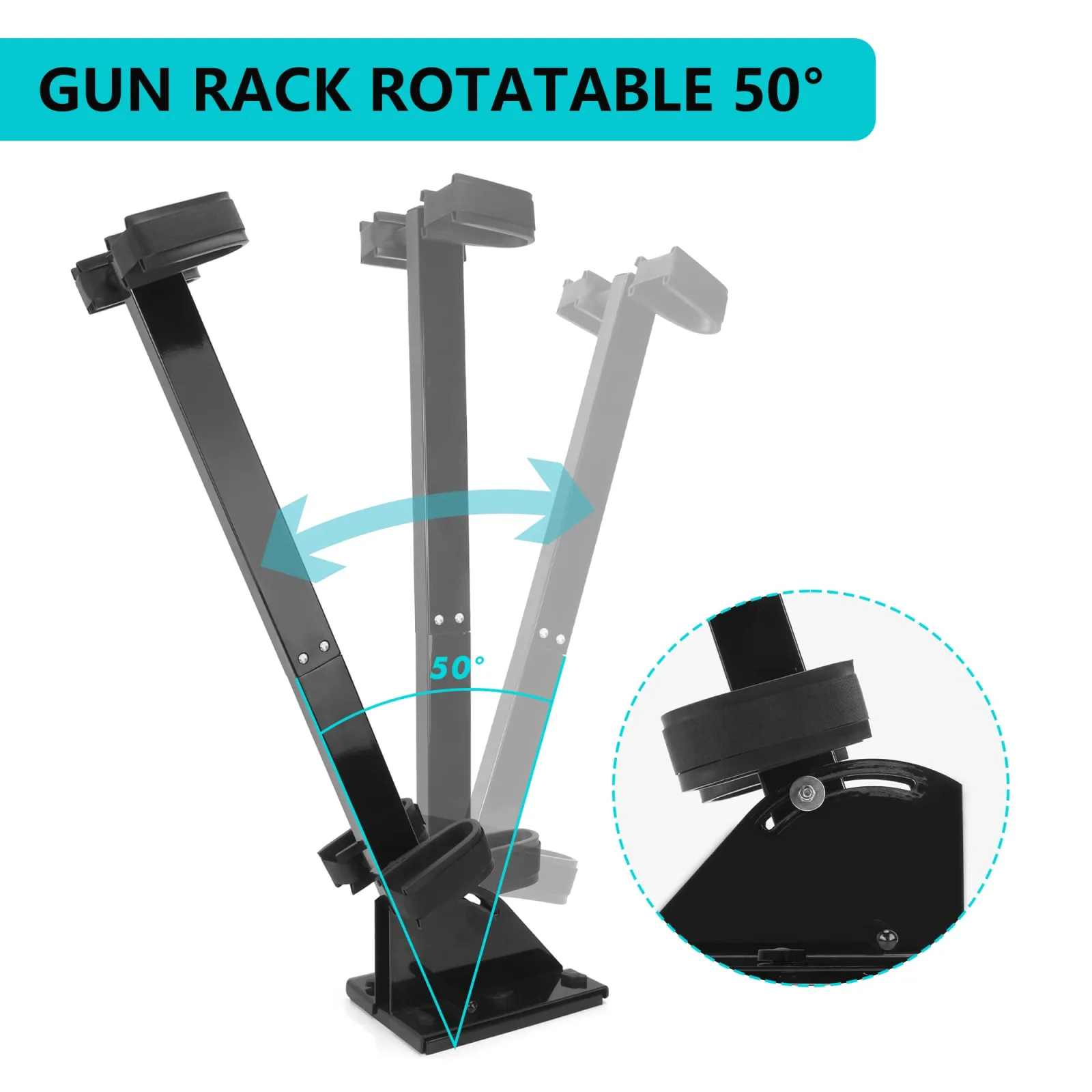10L0L Adjustable Golf Cart Gun Rack for Two Guns image 4