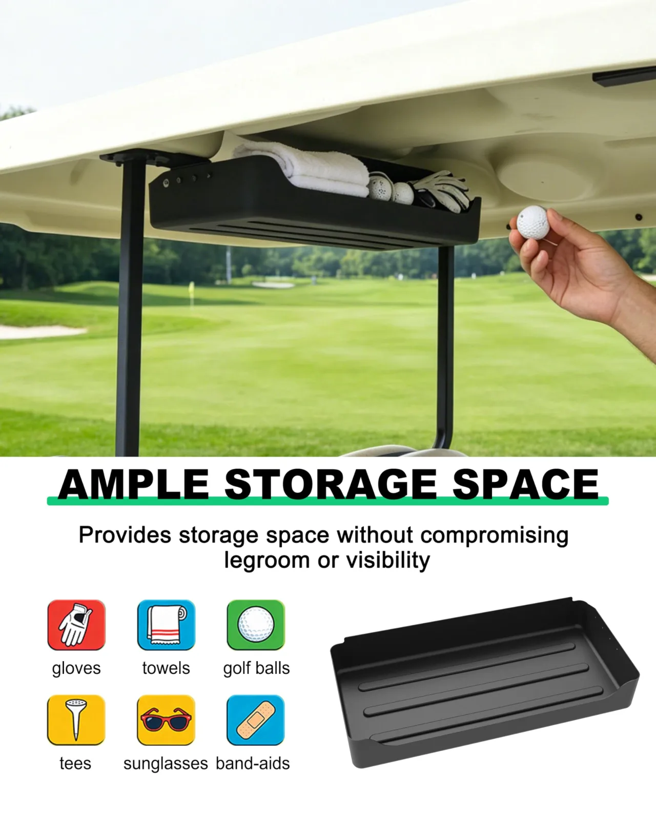 LDETXY Overhead Storage Tray for Club Car Tempo 2025 image 4