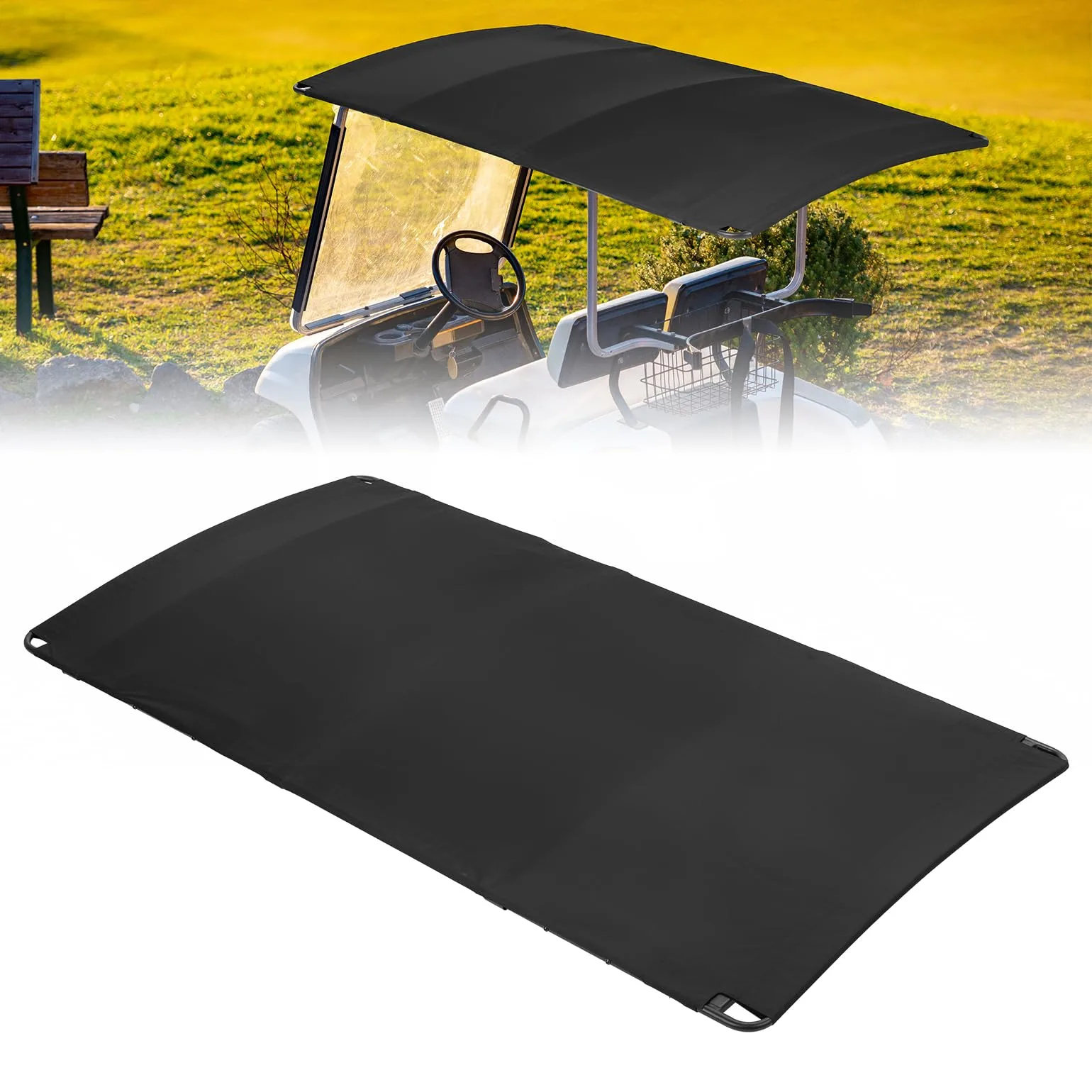 KEMIMOTO 85-Inch Extended Canvas Golf Cart Roof