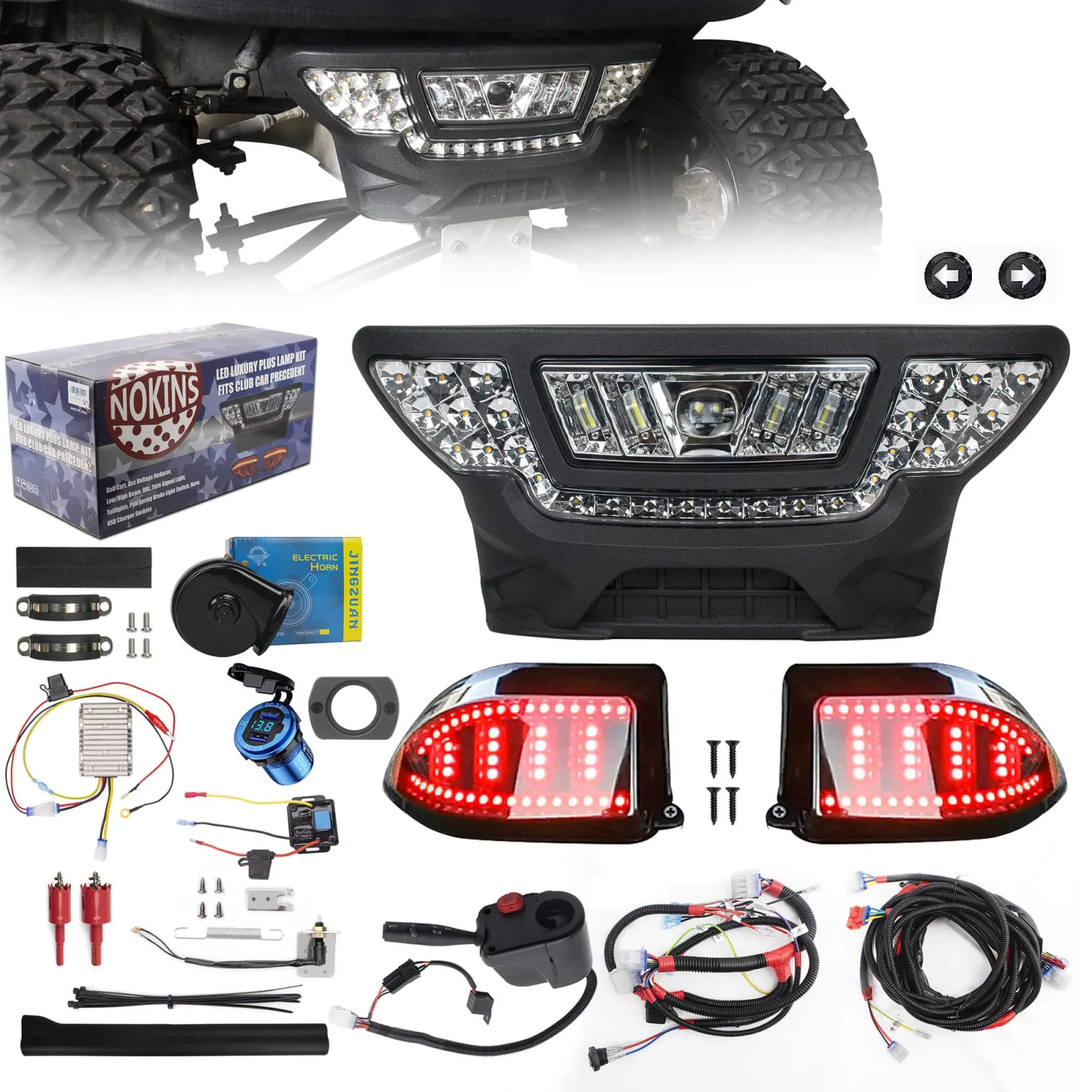 NOKINS LED Light Kit for Club Car Precedent 2004+