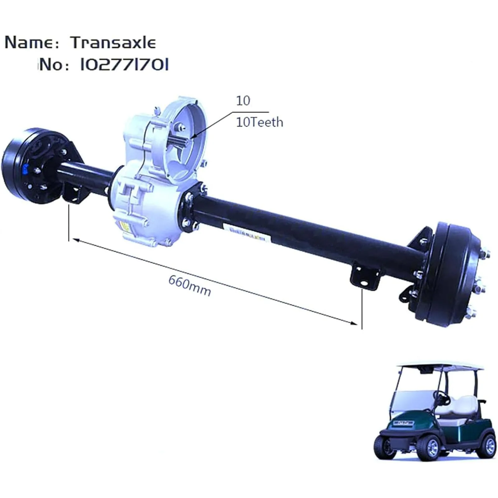 SHESWEET Rear Axle Assembly 1027717-01 for Club Car DS / Precedent (Electric) image 4