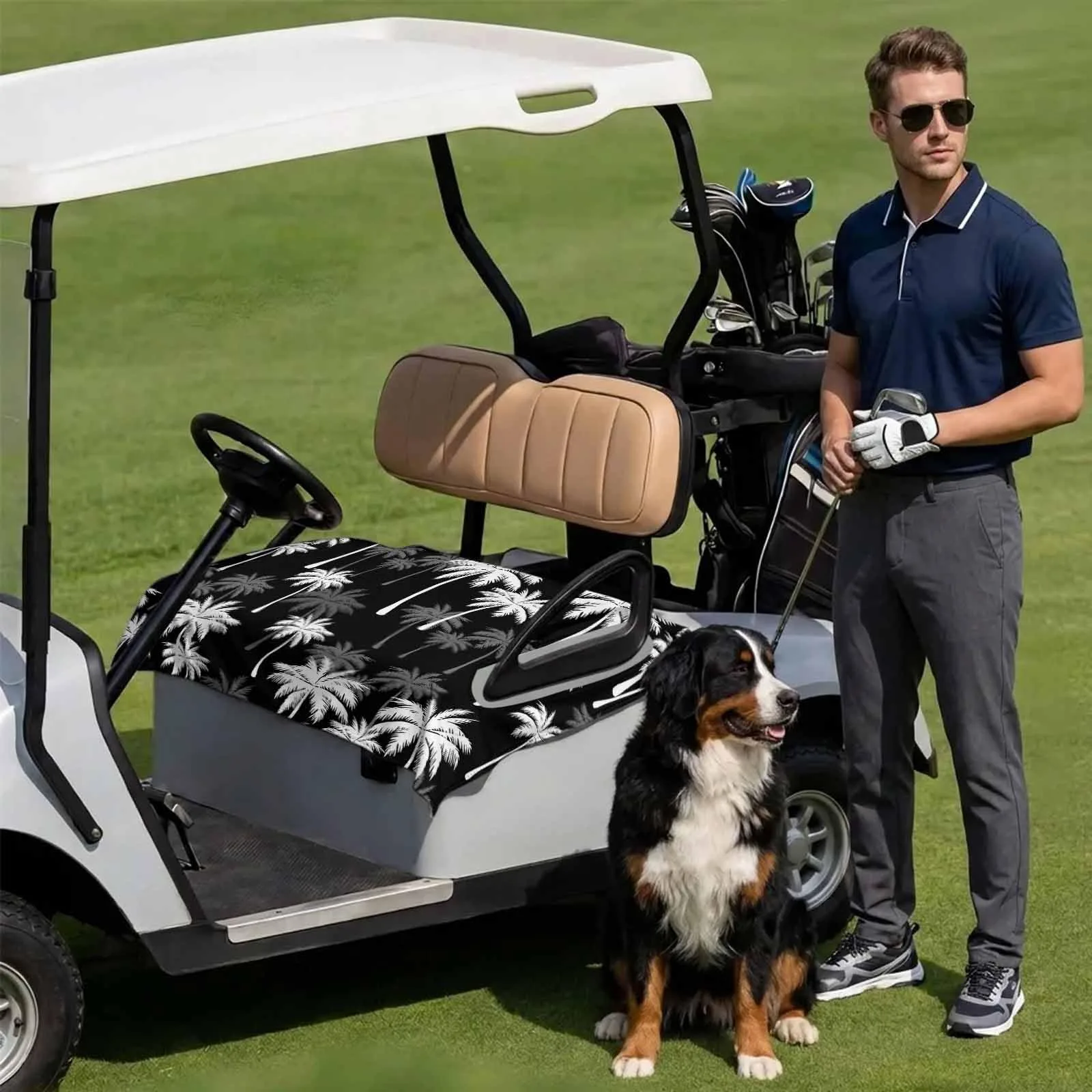 DecorLovee Golf Cart Seat Cover, 51 x 31-Inch Microfiber image 3