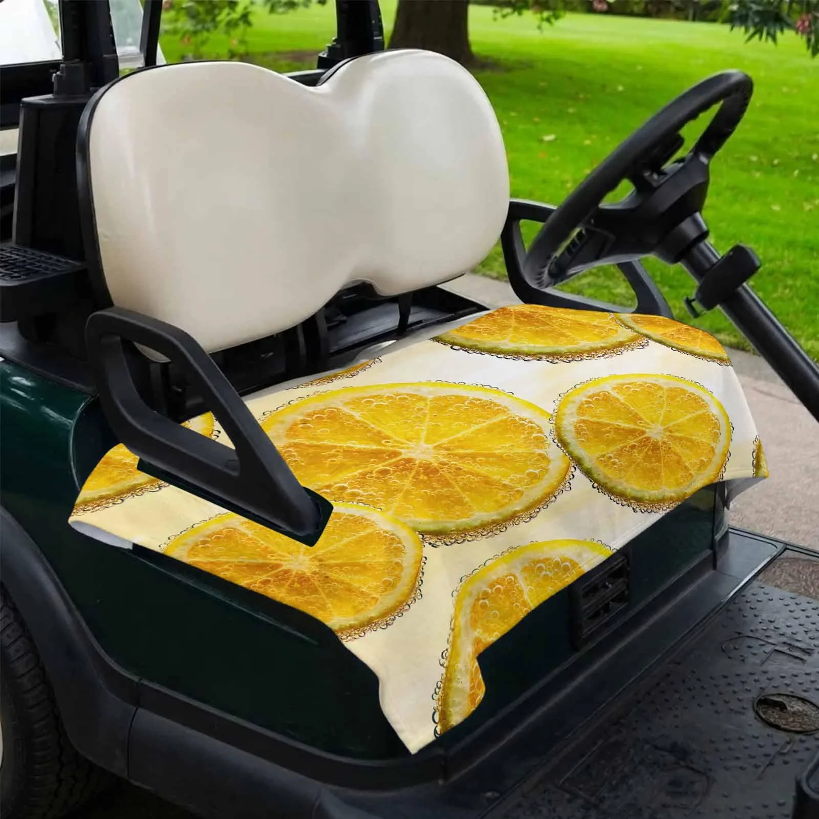 DecorLovee Yellow Lemon Golf Cart Seat Cover 51 x 31 in image 2