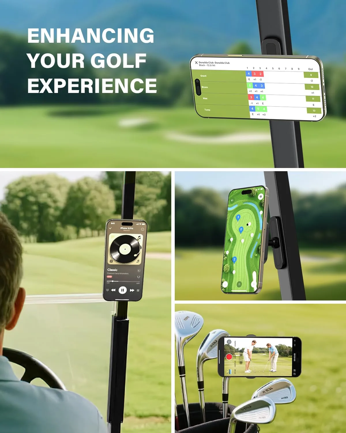 A2C Magnetic Golf Cart Phone Holder Pro M43-M0X image 4