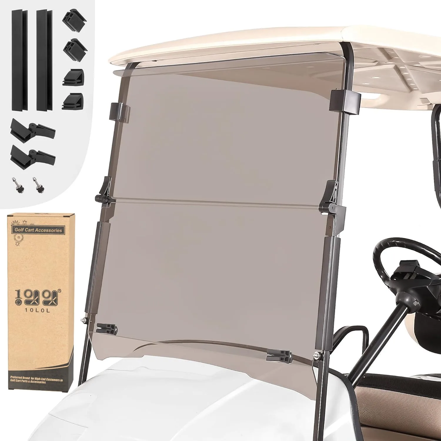 10L0L Folding Windshield for EZGO TXT 1995-2013