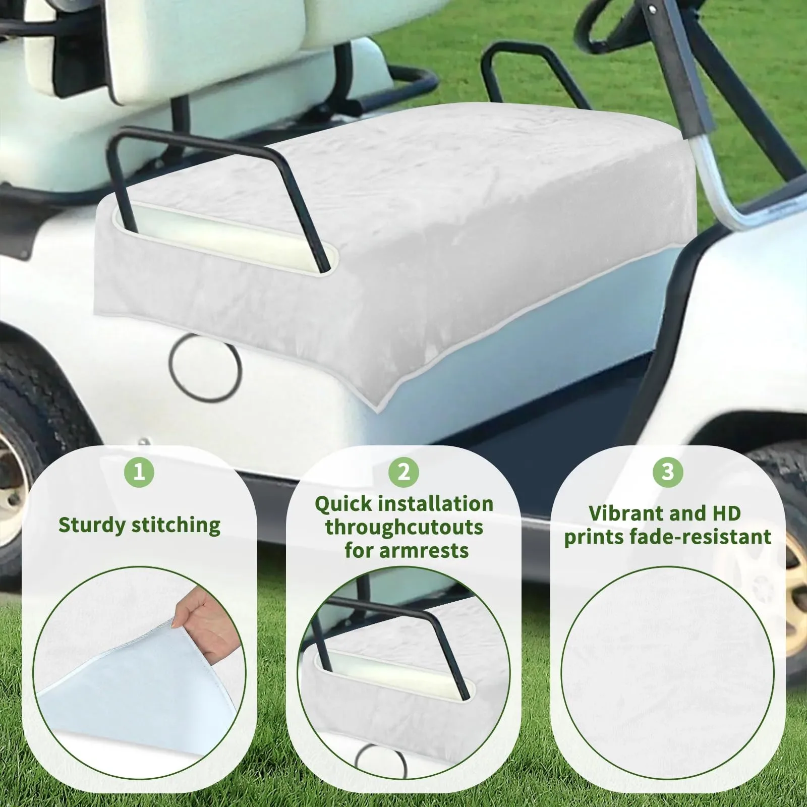 Tiveruda Talavera Golf Cart Seat Cover for Double Seats image 3