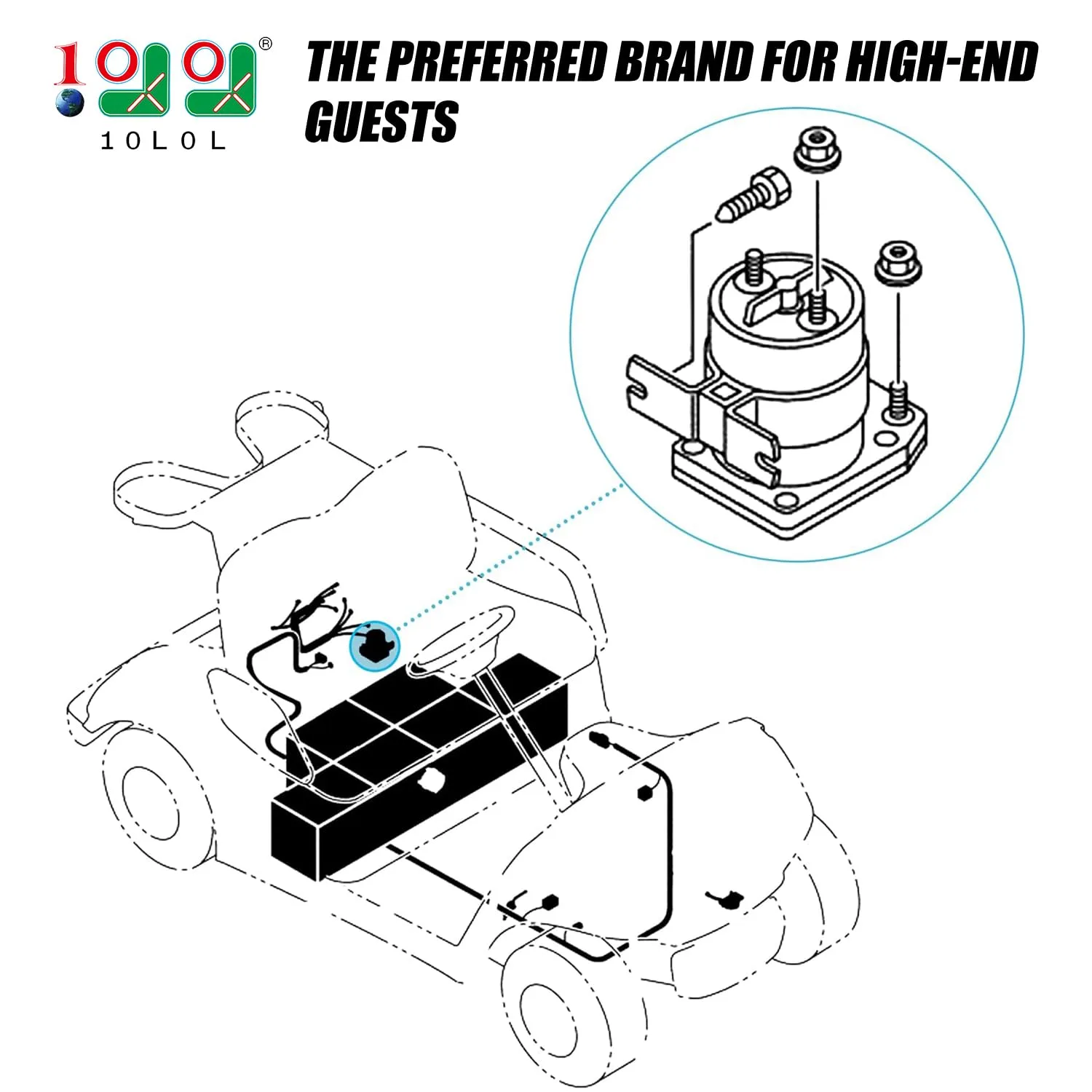 10L0L 48V Solenoid for Yamaha G22/G29, JU6-H1950-00 image 2