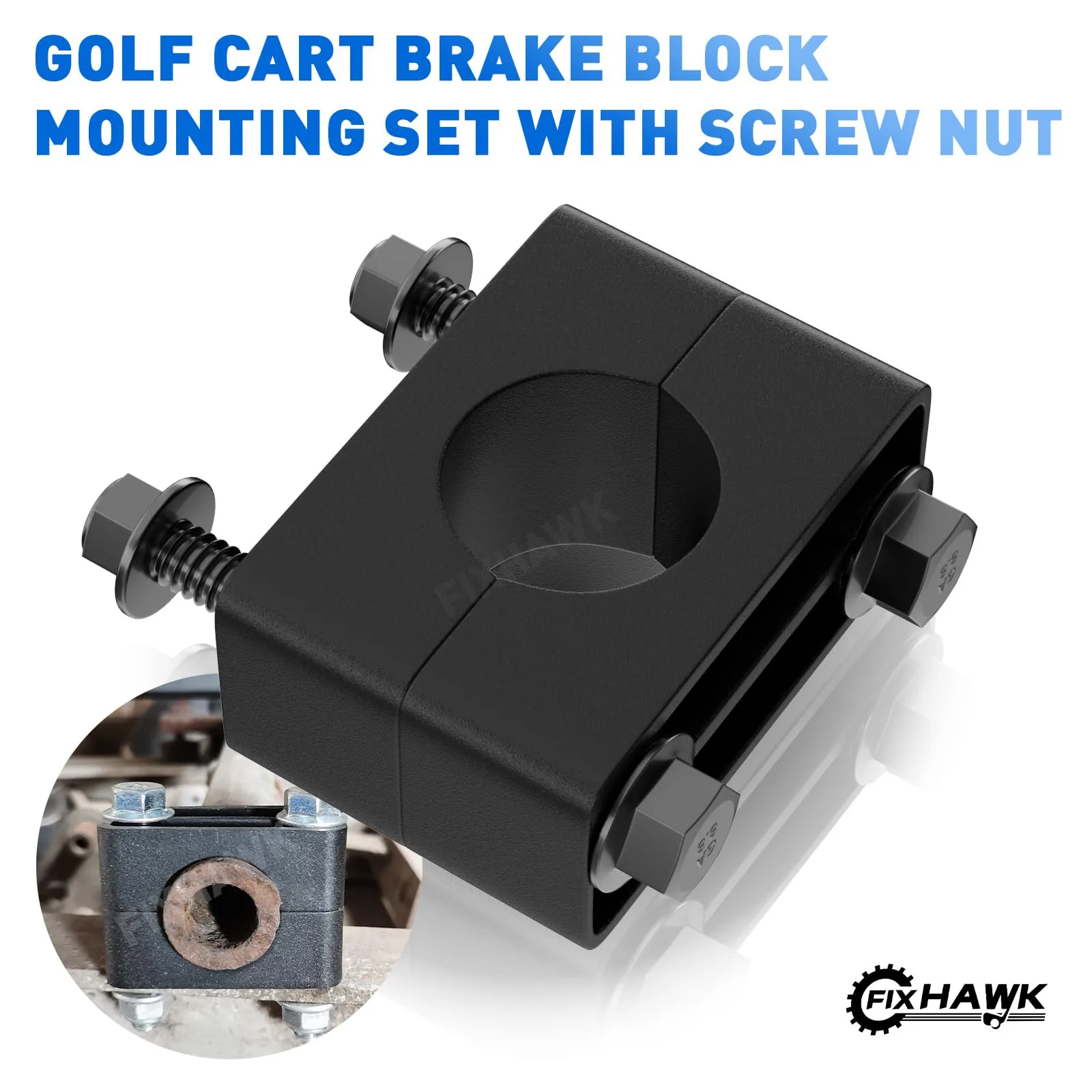 FIXHAWK Brake Block Mounting Set for Club Car DS & Carryall image 2