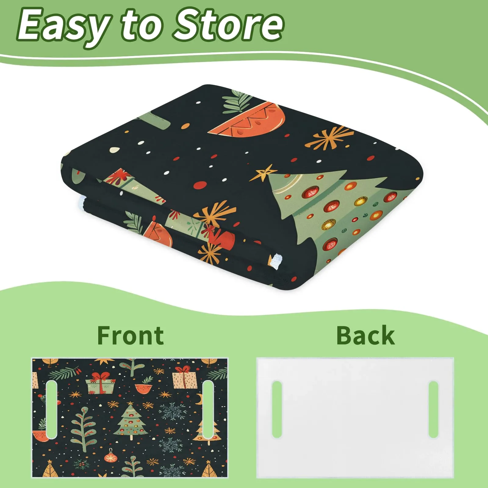 Tiveruda Christmas Tree Golf Cart Seat Cover Blanket image 4