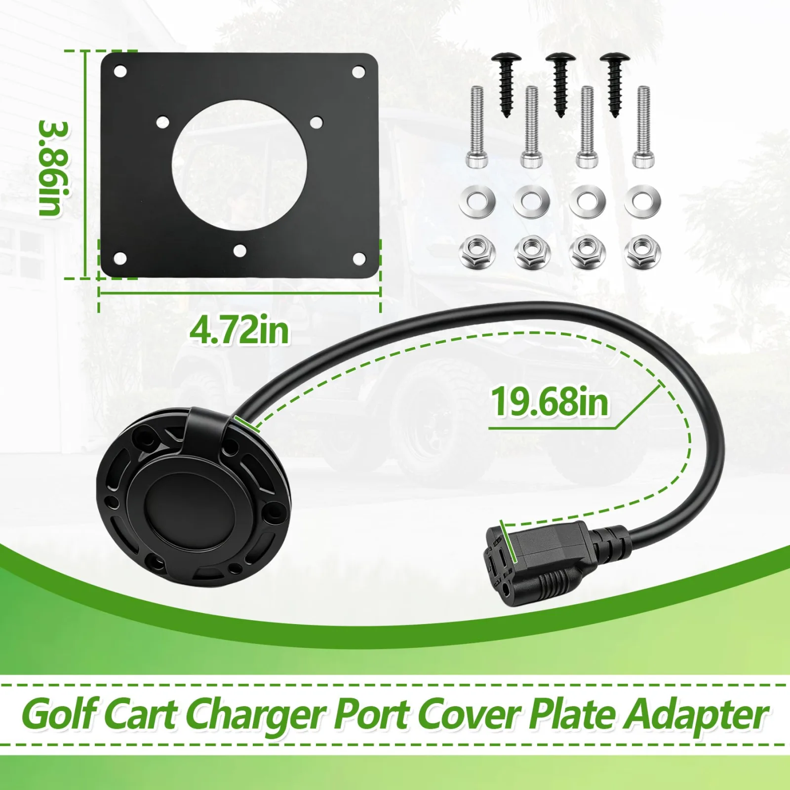 OURWILLSM Charger Port Adapter for E-Z-GO TXT36 image 3