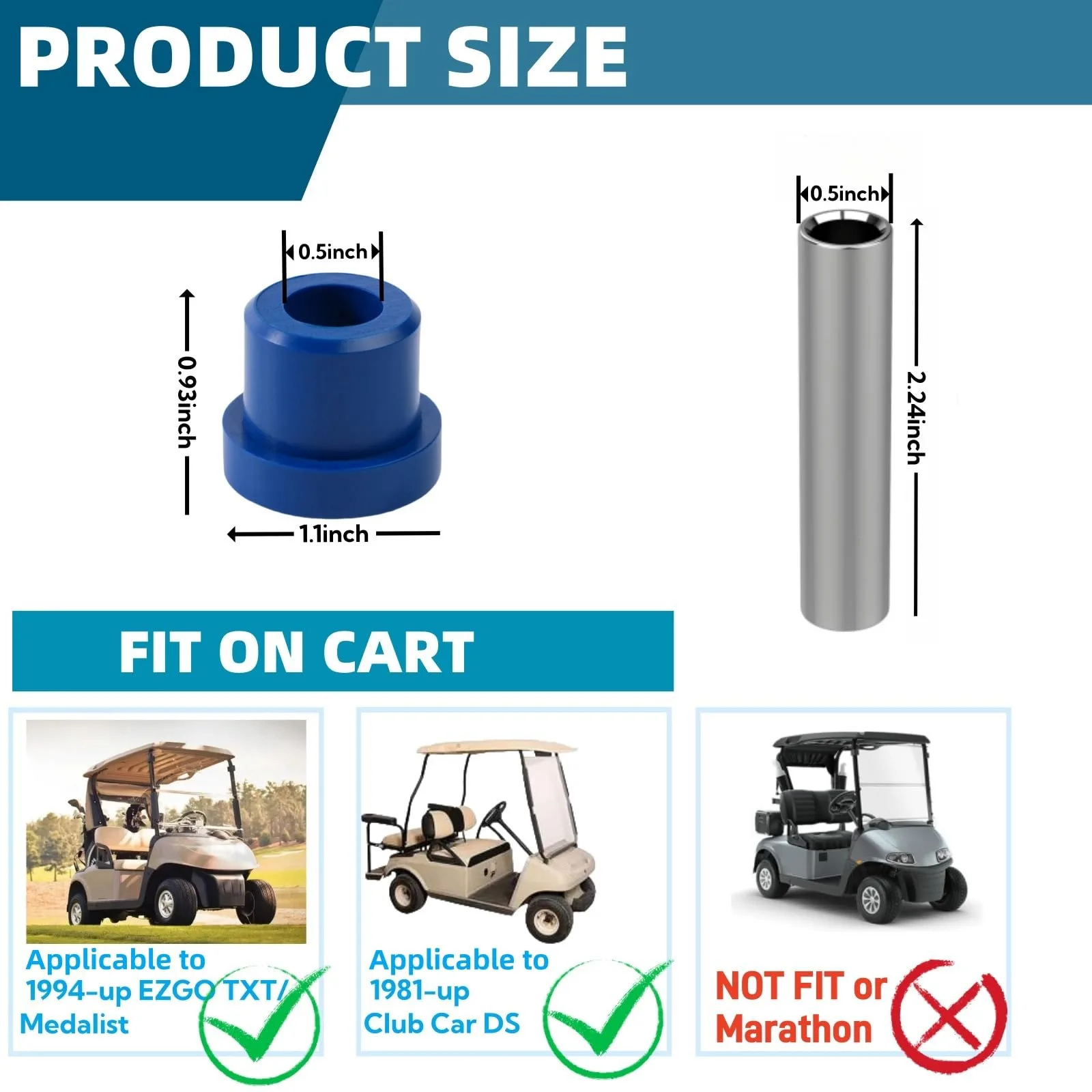 GFHUREB Rear Leaf Spring Bushing Kit 702-989-101-303 image 2